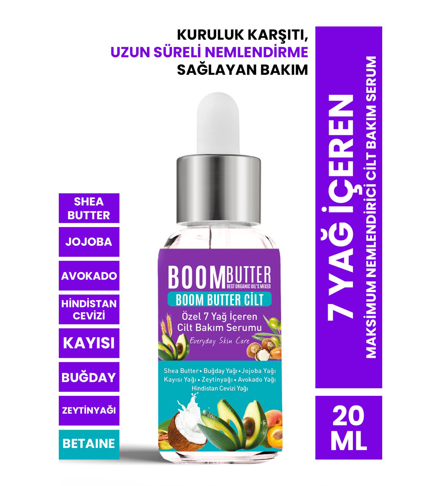 BOOM BUTTER 7 Oil Maximum Moisturizing Skin Care Serum 20 ml