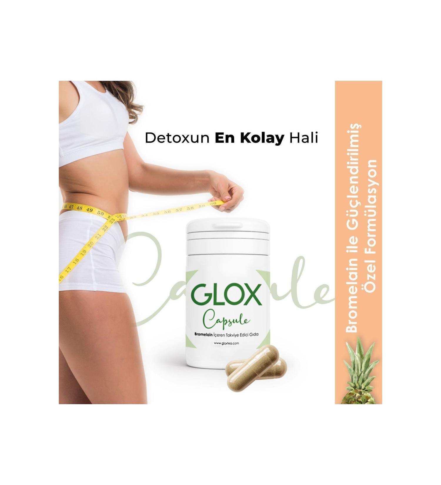 GLOX Tea Food Supplement Containing Bromelain and Collagen - Buy Online on GoSupps.com