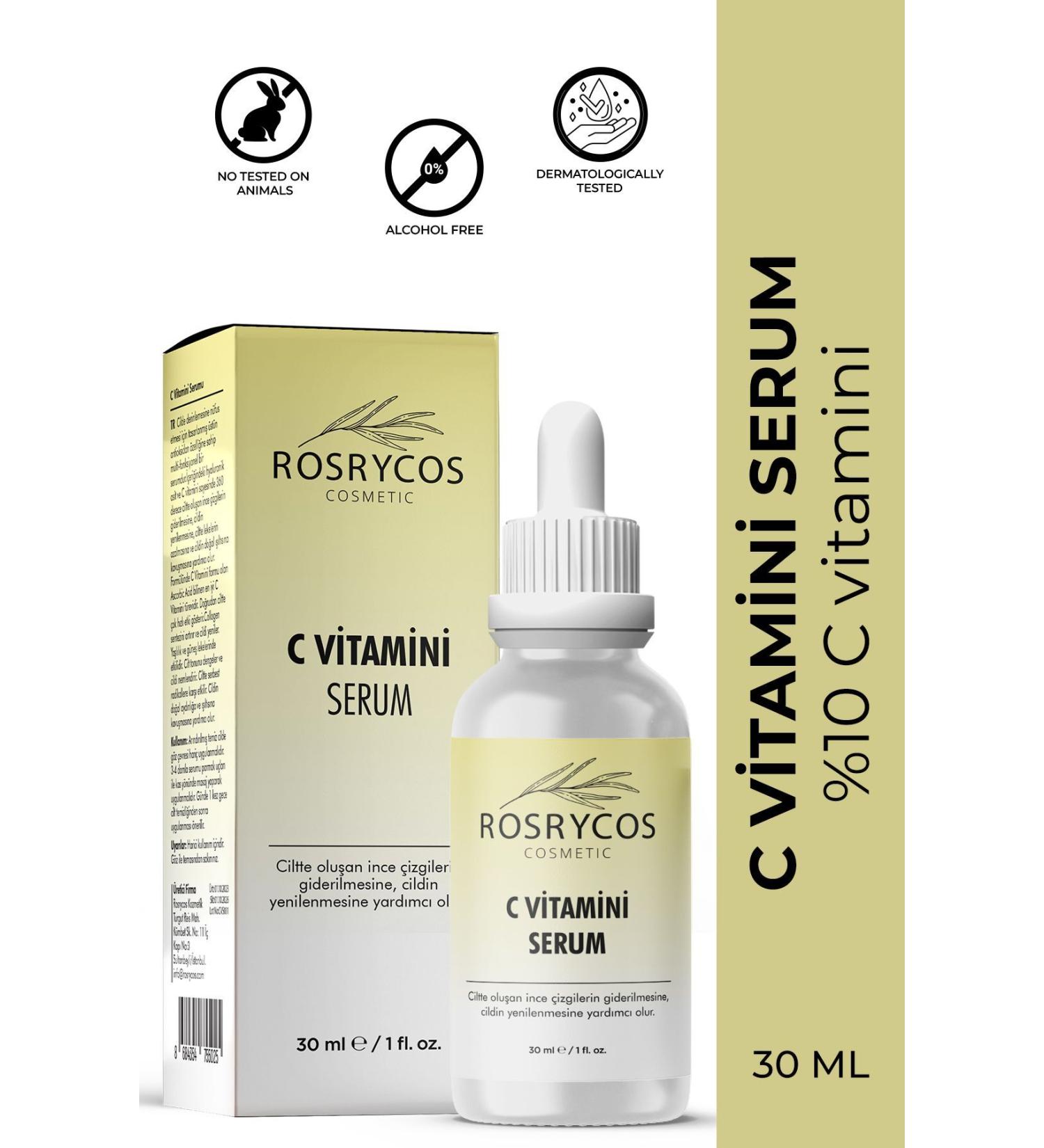 ROSRYCOS Vitamin C Serum 30 ML / Cvitamin - Buy Online on GoSupps.com