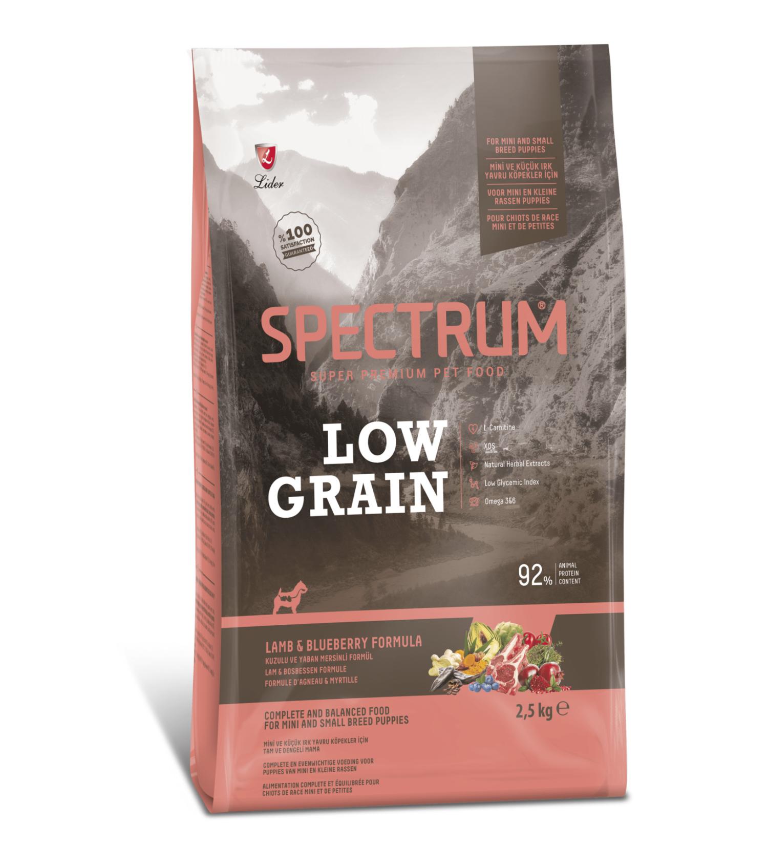 Spectrum Low Grain Lamb and Blueberry Small Breed Puppy Food 2.5 Kg - Buy Online on GoSupps.com