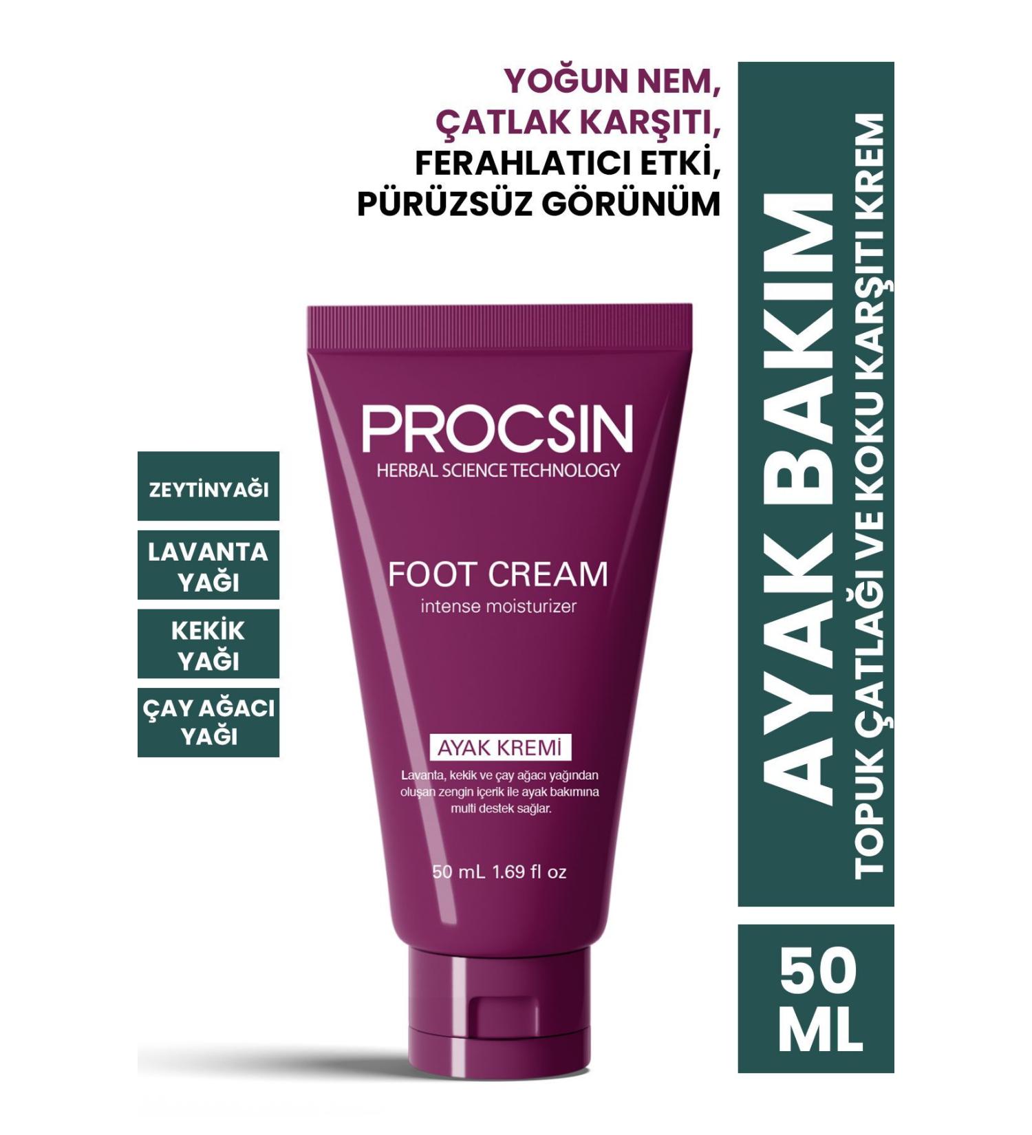PROCSIN Heel Crack and Anti-Odor Foot Care Cream 50 ml