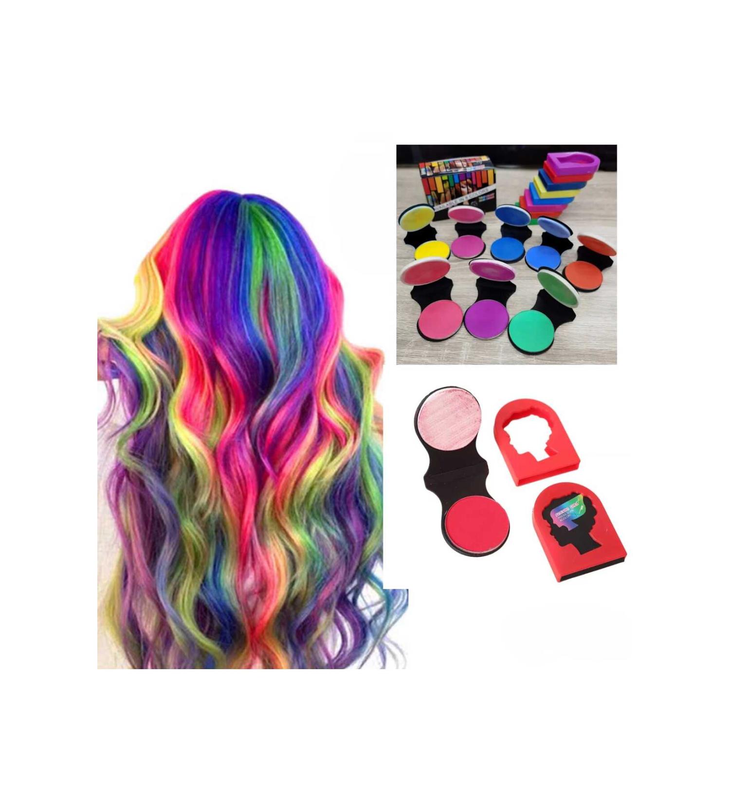 Eva Rose Colored Hair Chalk Hair Coloring Chalk