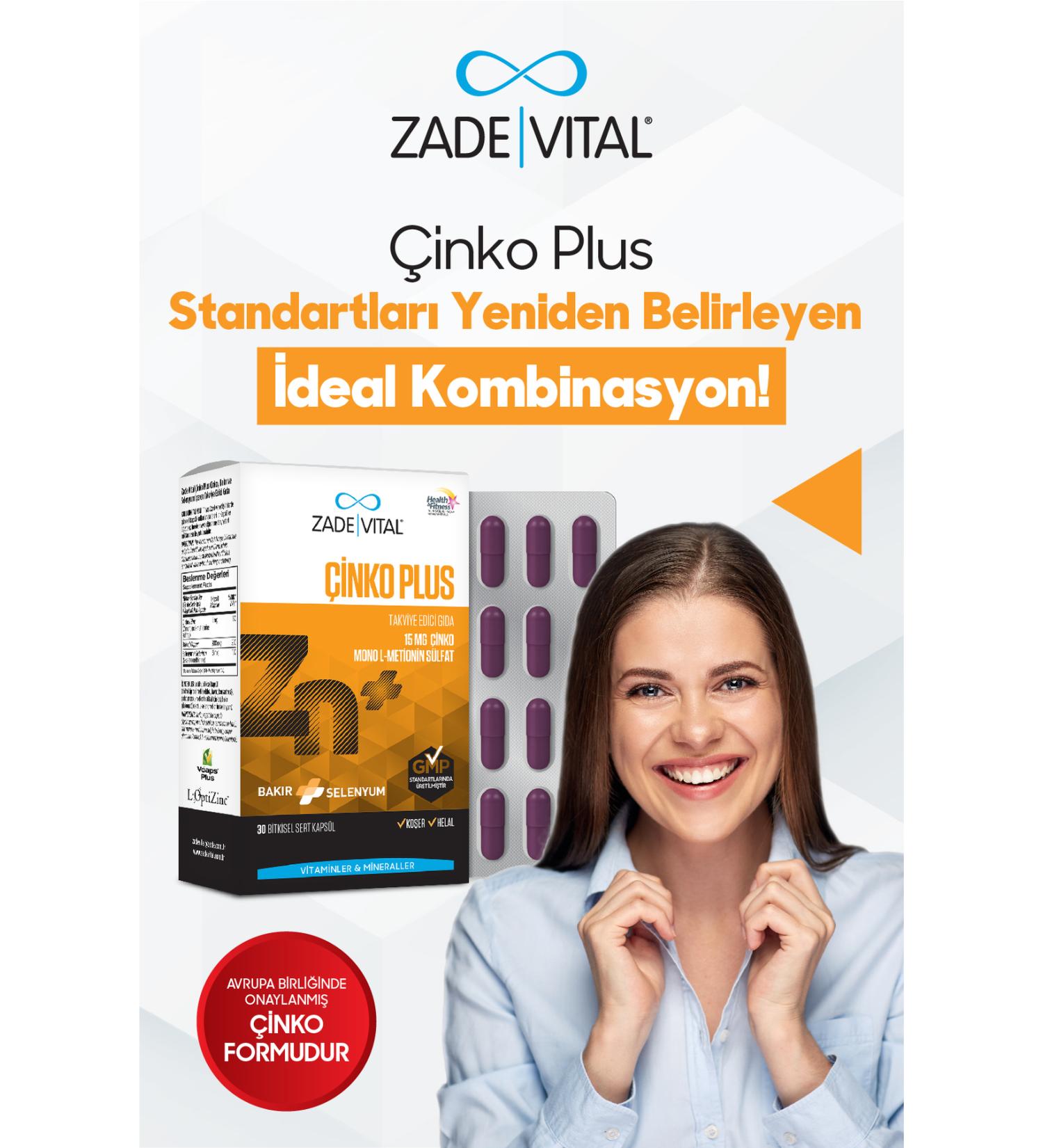 Zade Vital Zinc Plus 30 Capsules