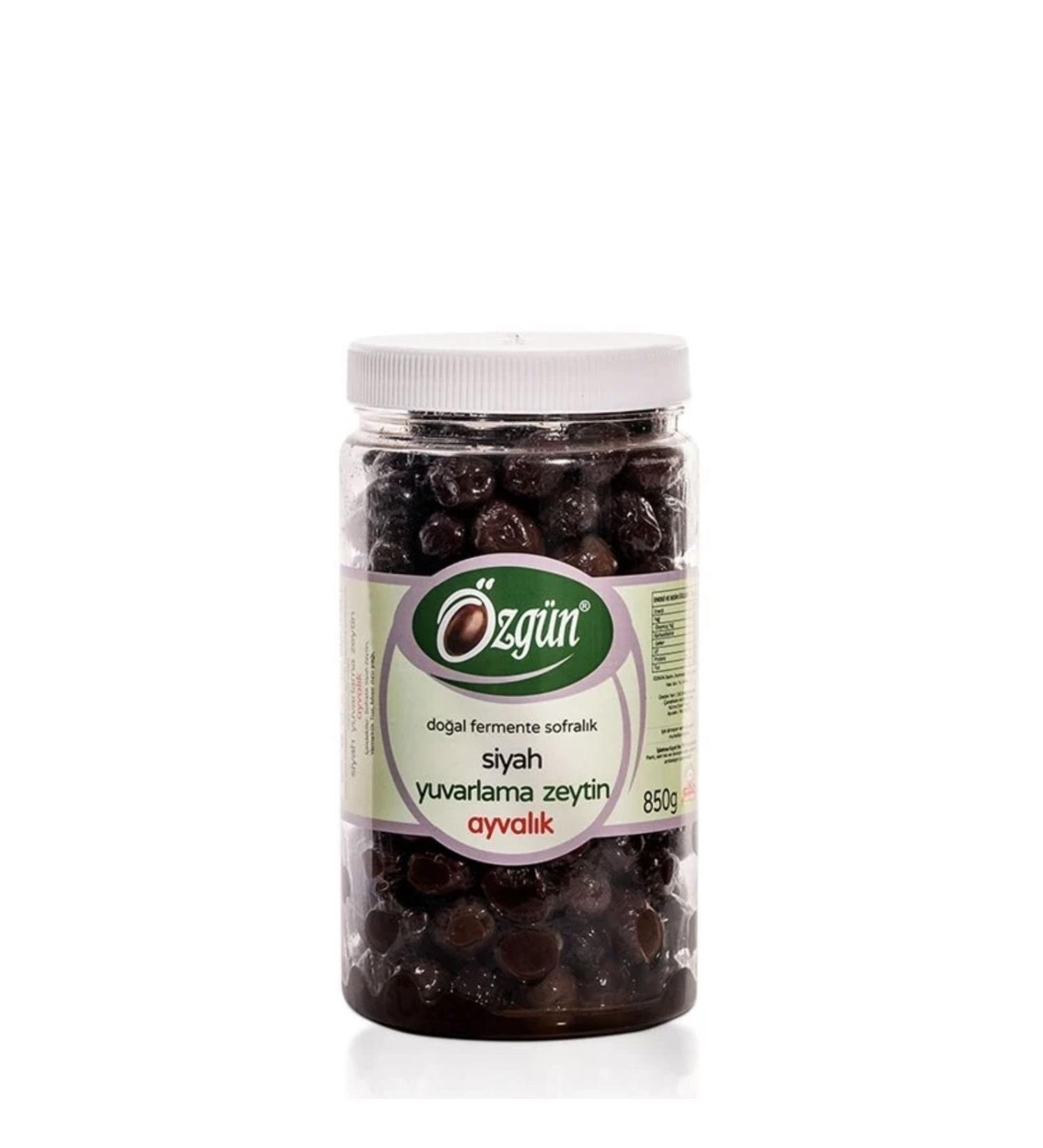 ORIGINAL OLIVE & OLIVE OIL (2024-2025 NEW HARVEST) 1 Pack Pet Jar Round Black Olives (LARGE)