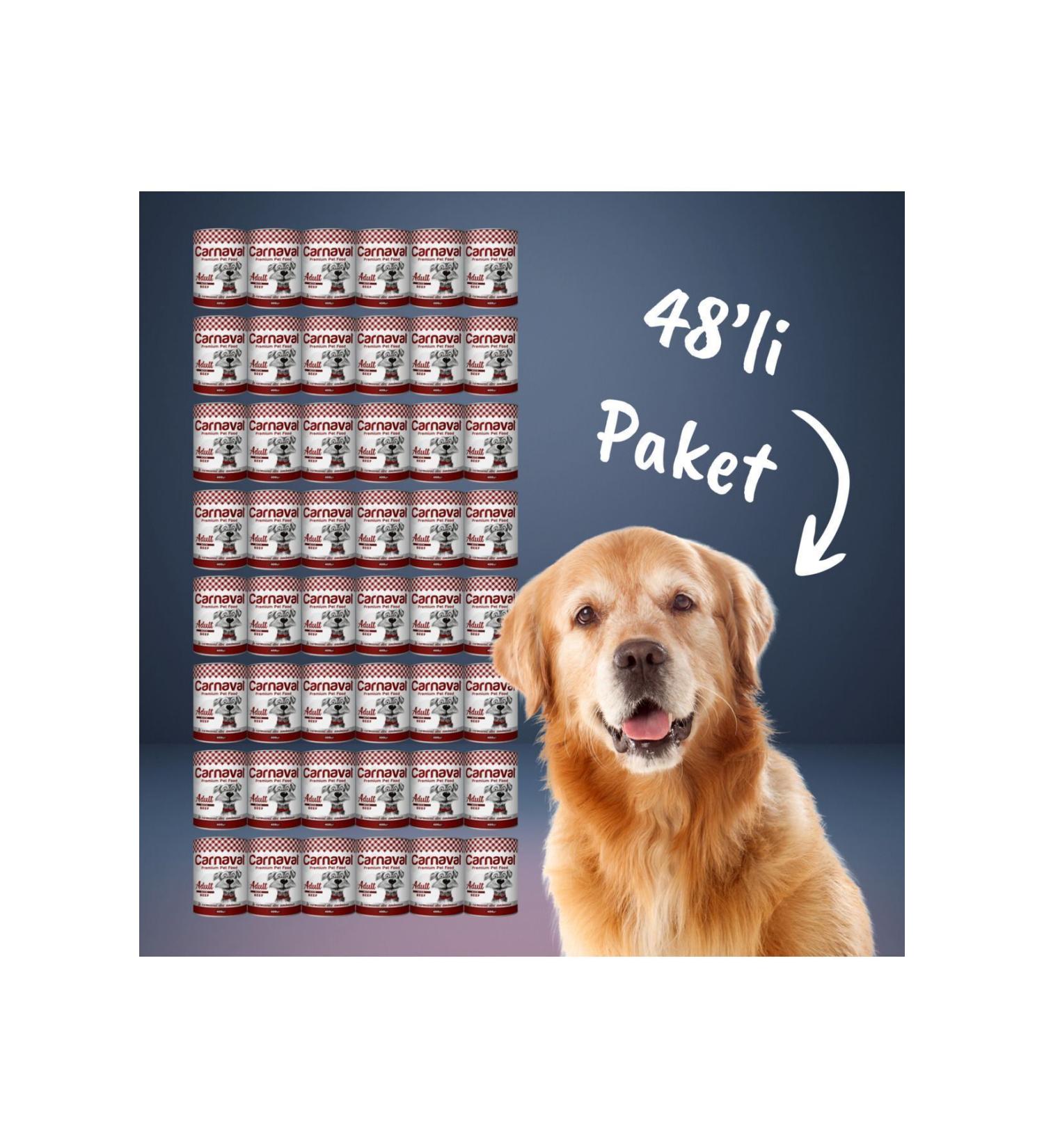 Carnaval Economic 48 Adult Dog Canned Food - Steak 400 Gr