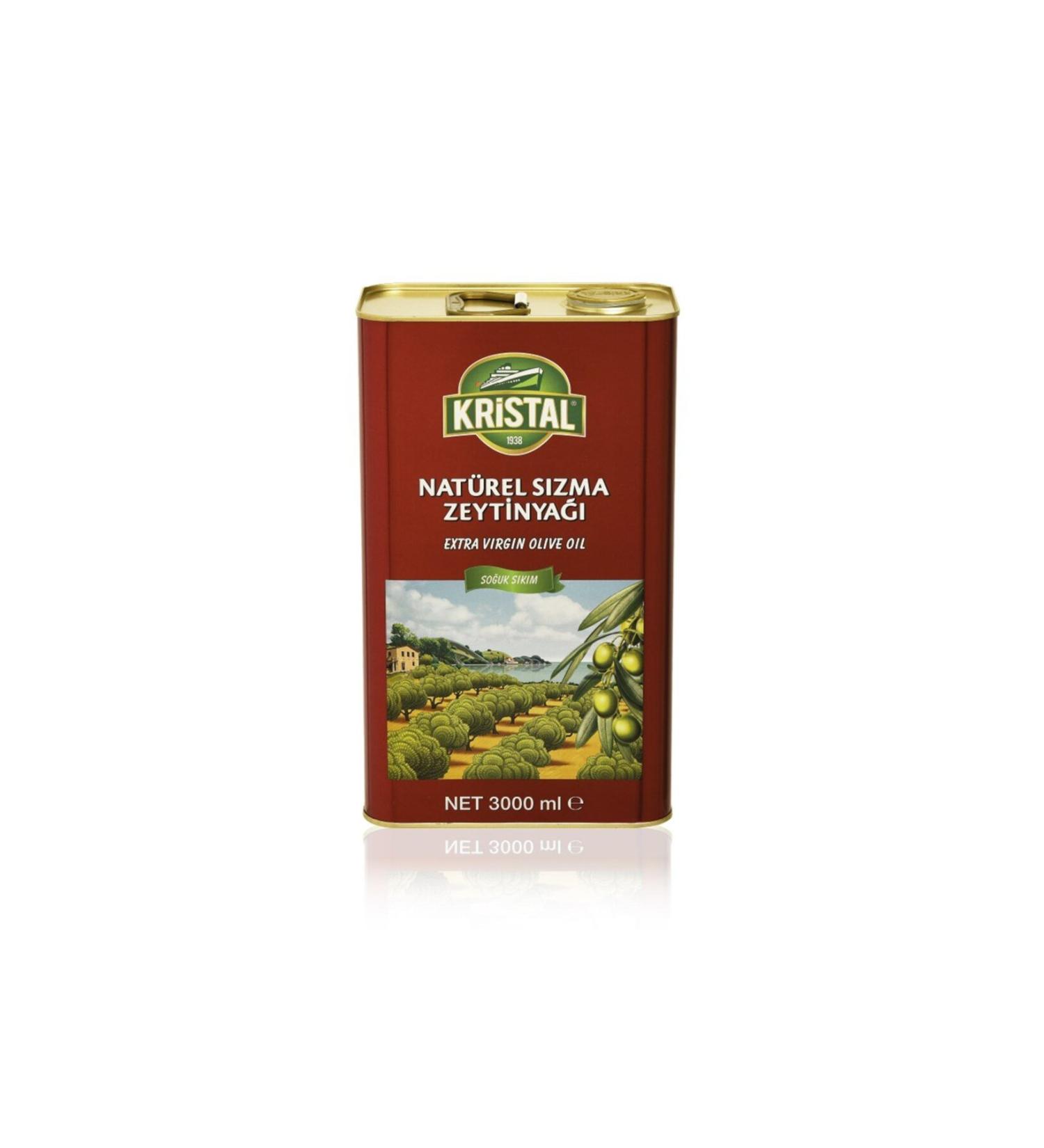Crystal Natural Extra Virgin Olive Oil 3 L Tin DG