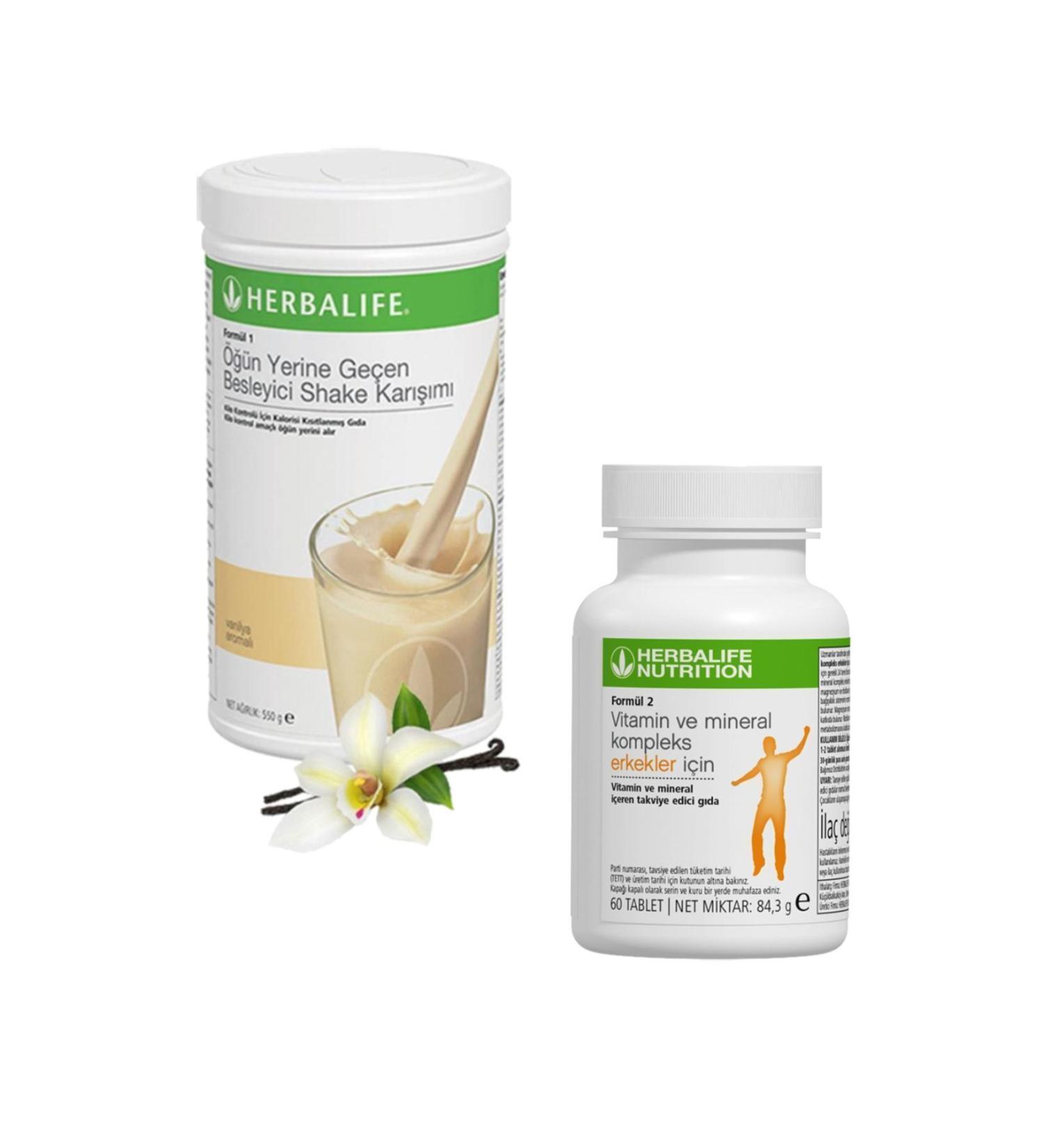 Herbalife Formula 1 Shake Vanilla + Formula 2 Vitamin Men 60 Tablets