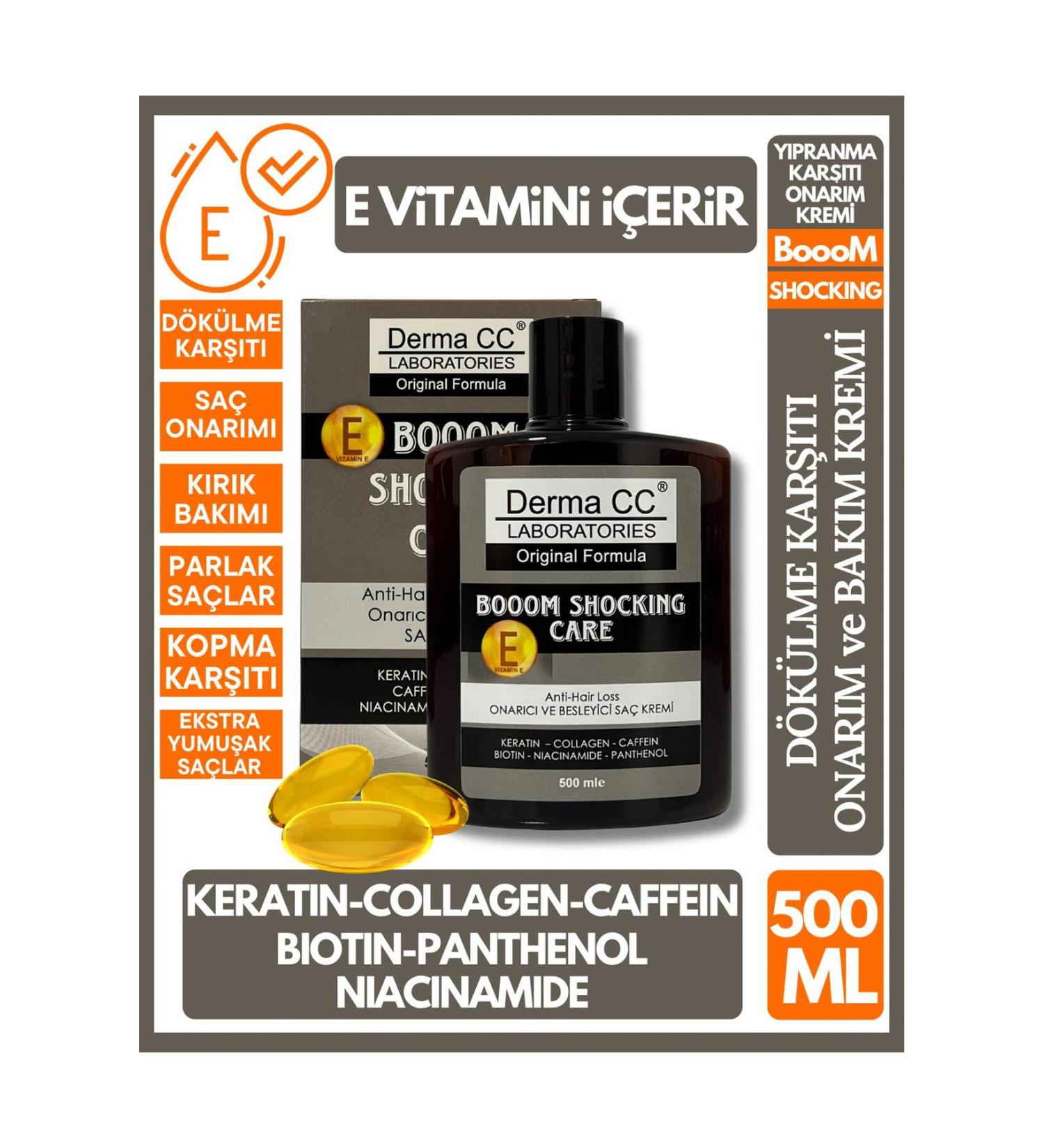 Derma CC LABORATORIES BoooM Shocking Cream - Intensive Anti-Loss Hair Cream 500ml - Buy Online on GoSupps.com