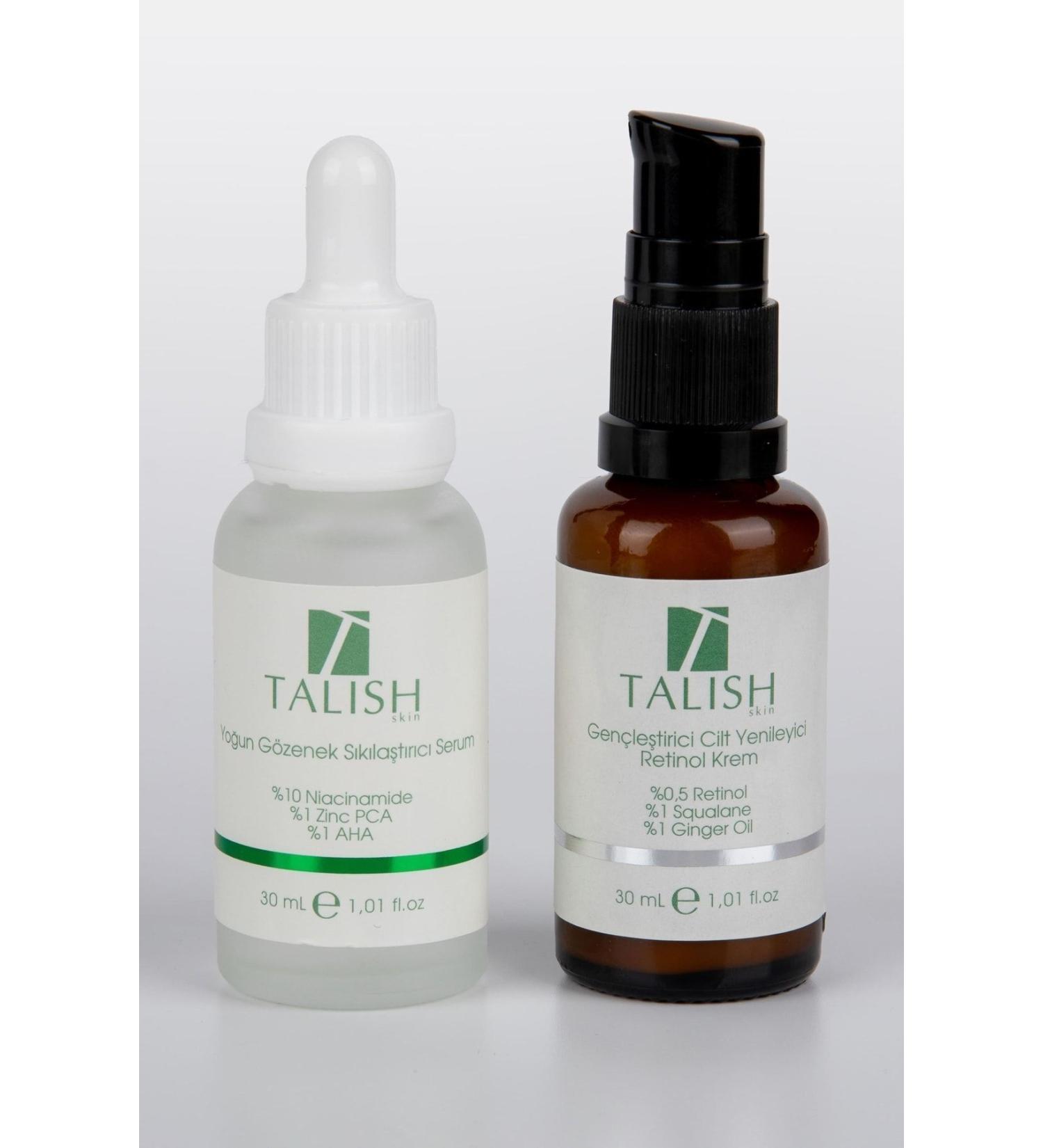 TALISH Intensive Pore Tightening Niacinamide Serum Anti-Aging Skin Rejuvenator Retinol Cream