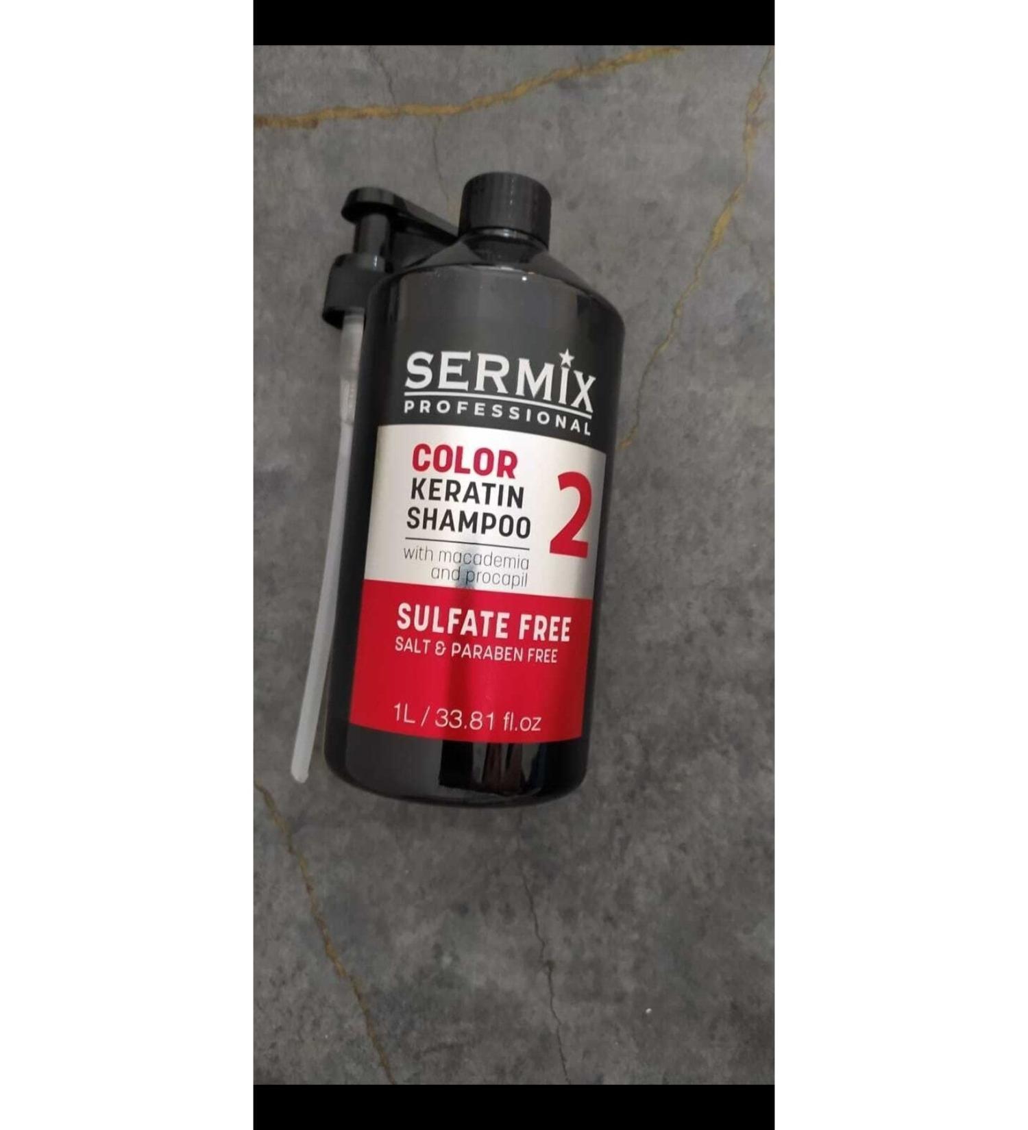 SERMIX Special Color Protection Keratin Salt-Free and Paraben-Free Shampoo for Dyed Hair 1000ml