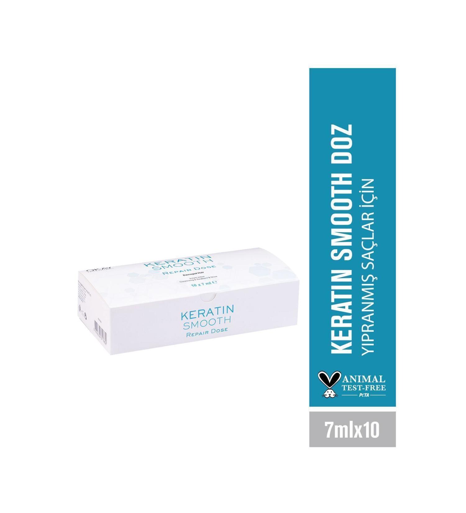 OKAYPROFESSIONNEL Keratin Smooth Repair Dose 7ml X 10 Pieces (FOR DAMAGED HAIR)