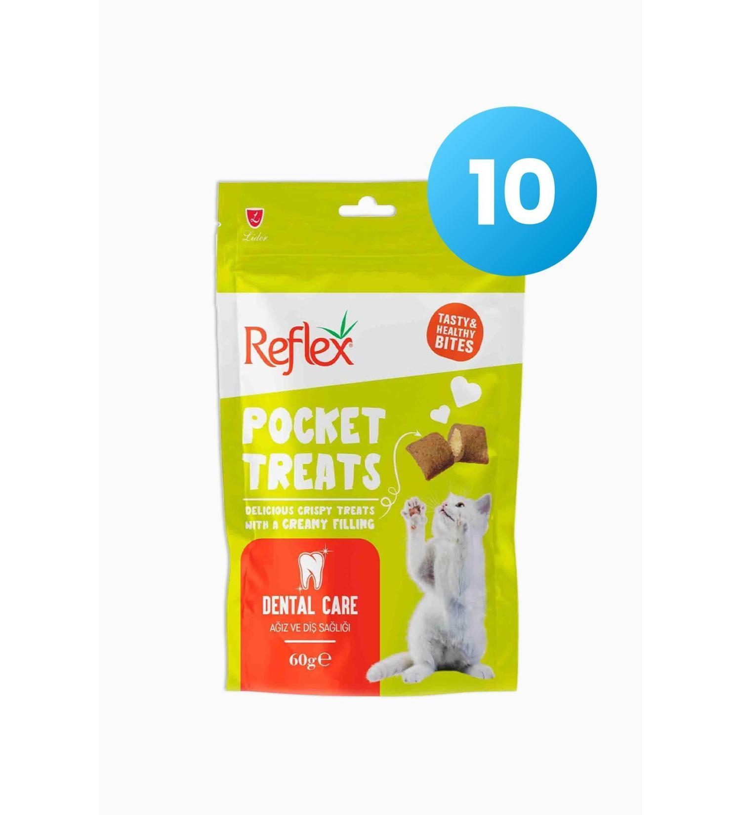 Reflex Pocket Treats Oral and Dental Health Adult Cat Reward Food 60 Gr -10