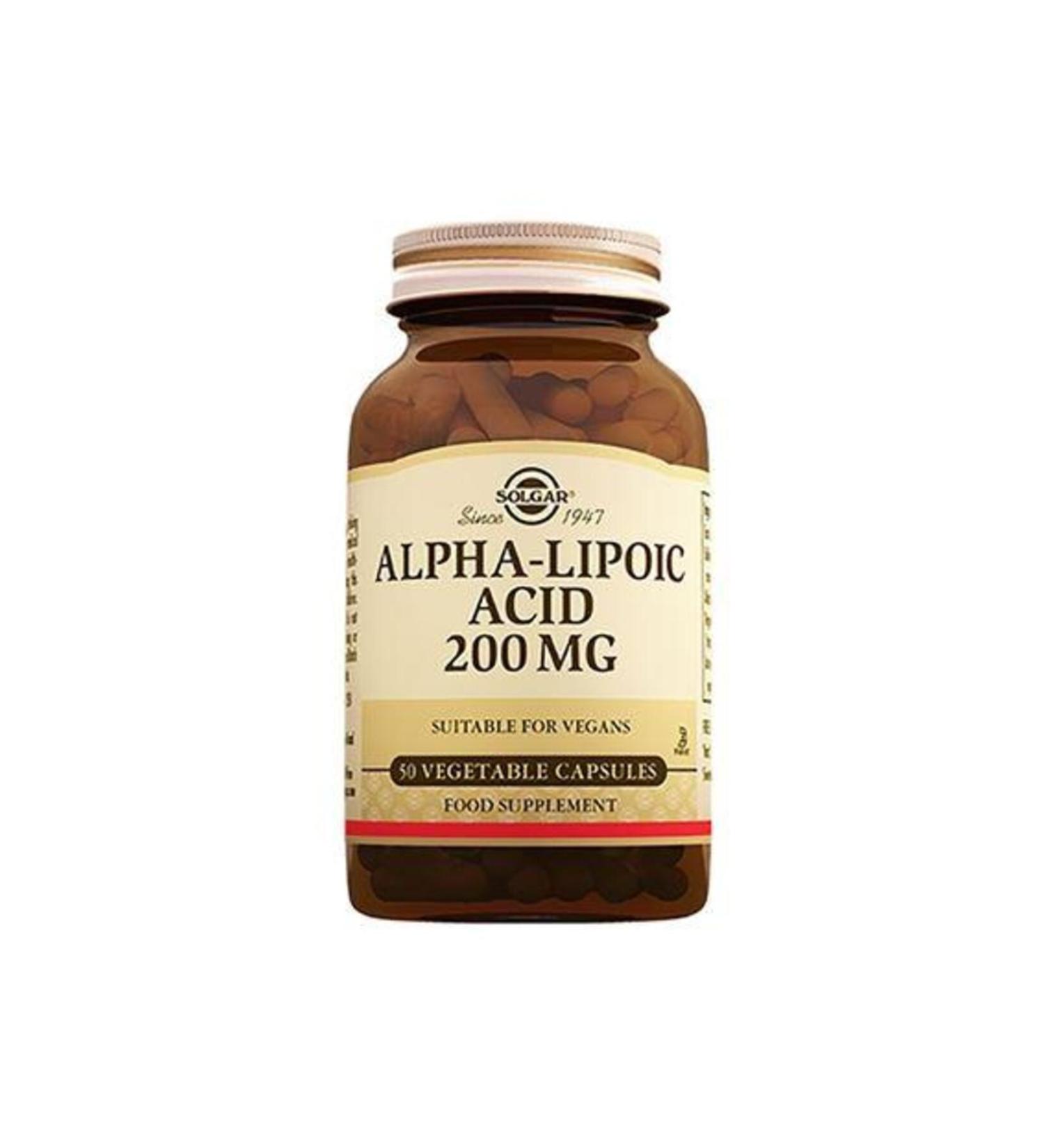 Solgar Alpha Lipo Acid 200 Mg 50 Capsules
