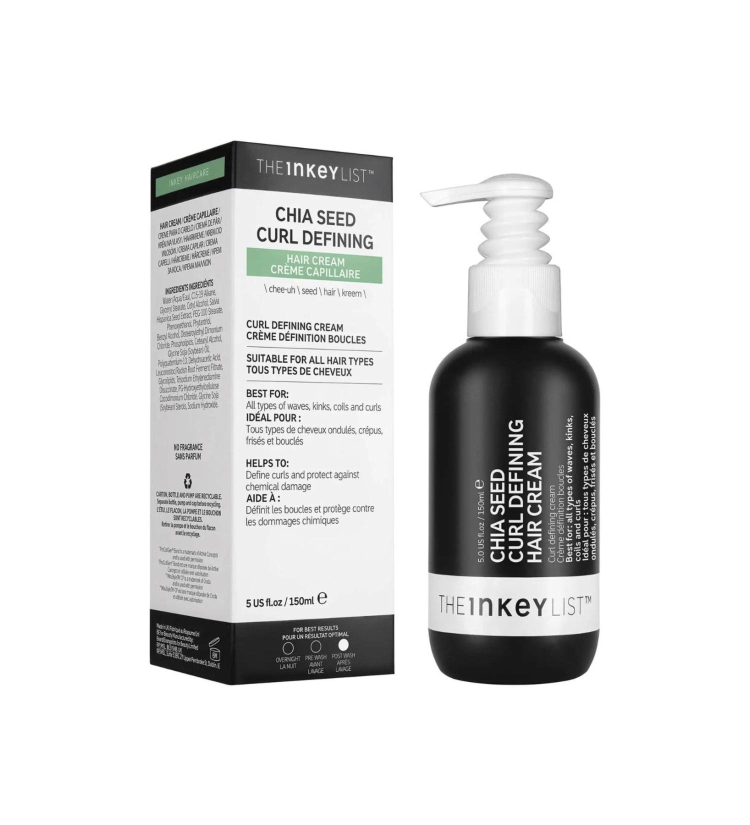 THE INKEY LIST - Curl Defining Cream - Chia Seed Curl Defining Hair Cream 150ml - Buy Online on GoSupps.com