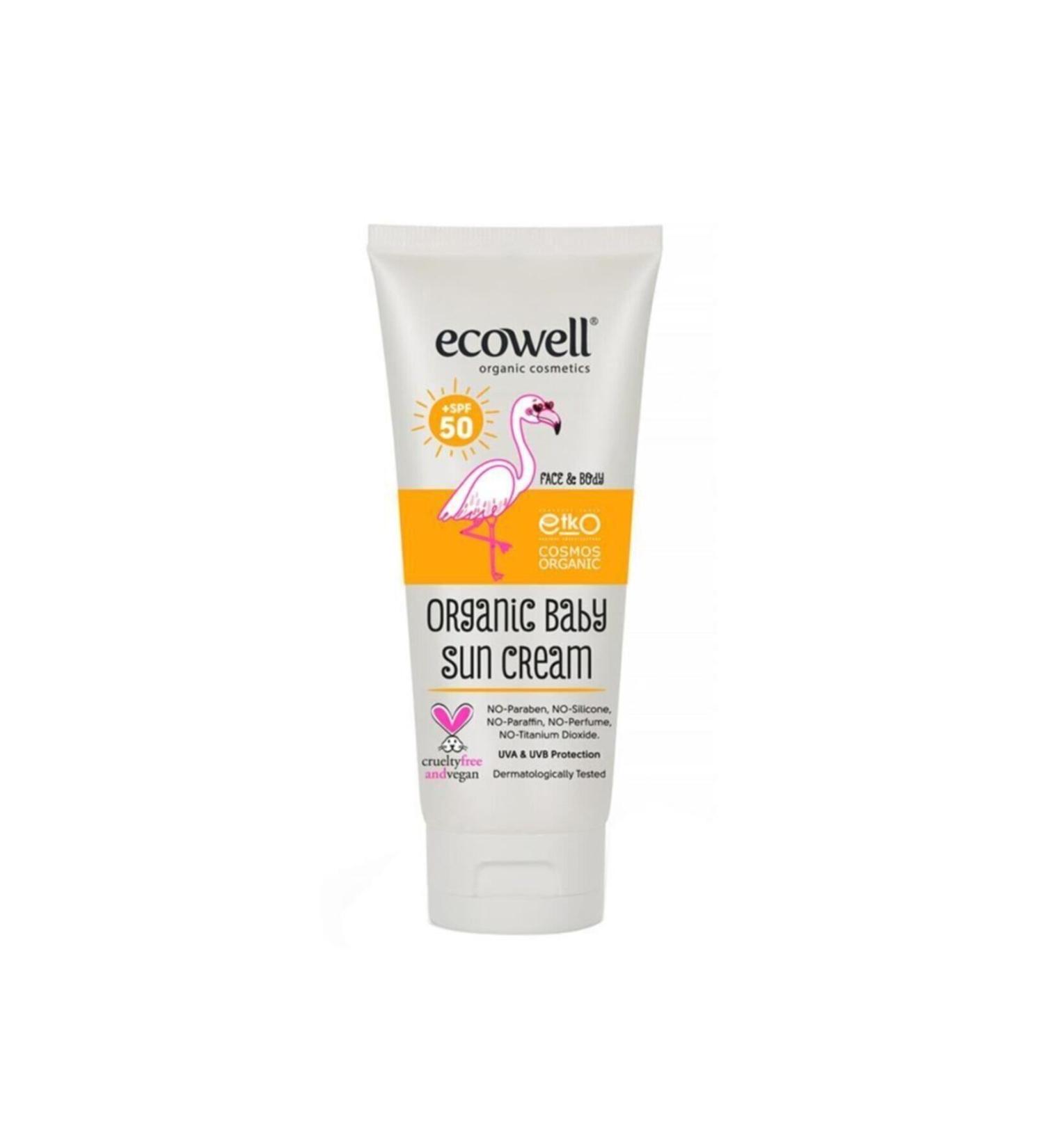 Ecowell Organic Baby Sun Cream 50 Spf (110 Gr Tube) 1 Pack (1 X 110 G)