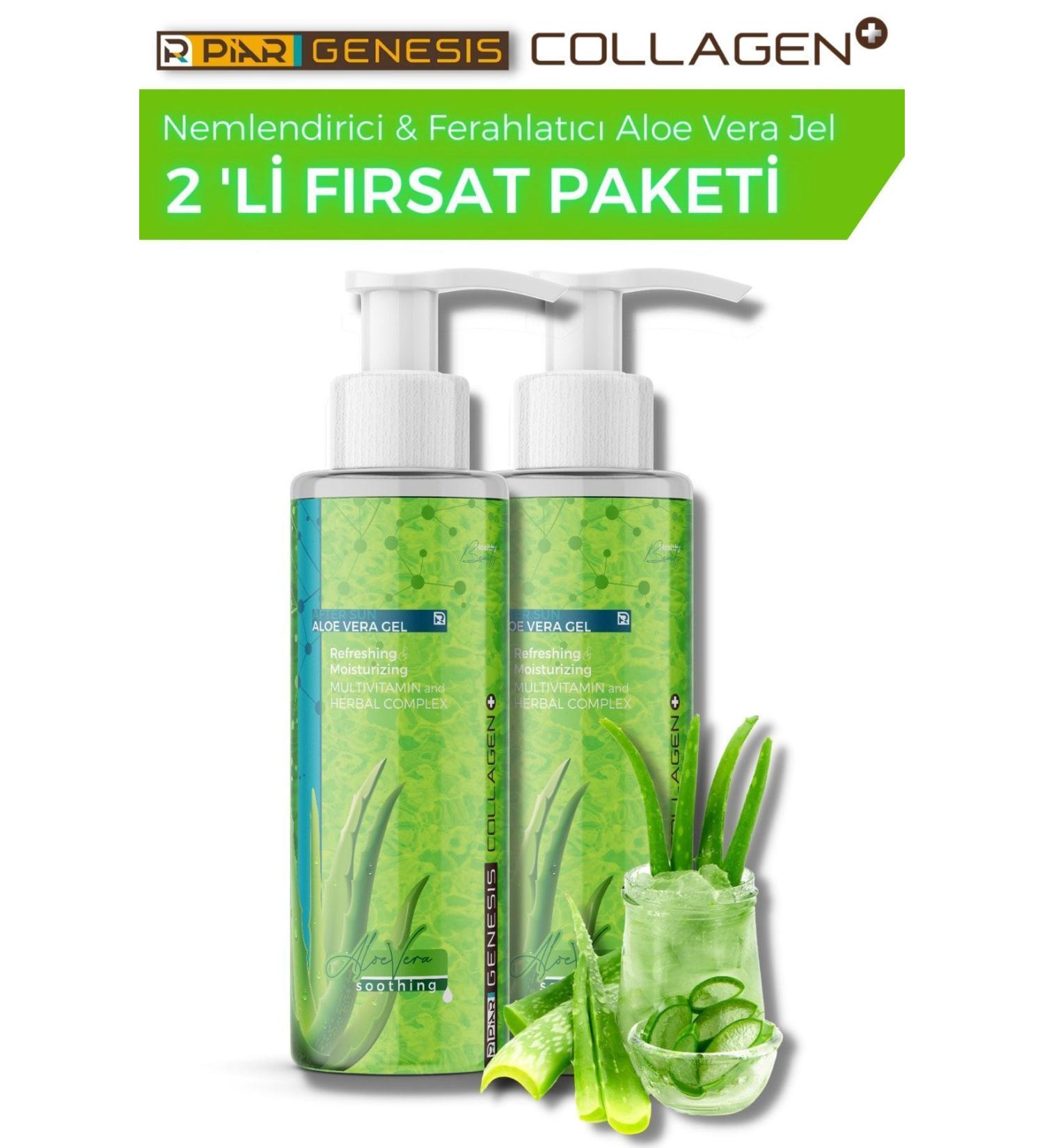 Piar Genesis Collagen Moisturizing Soothing Aloe Vera Gel 100 ml Set of 2