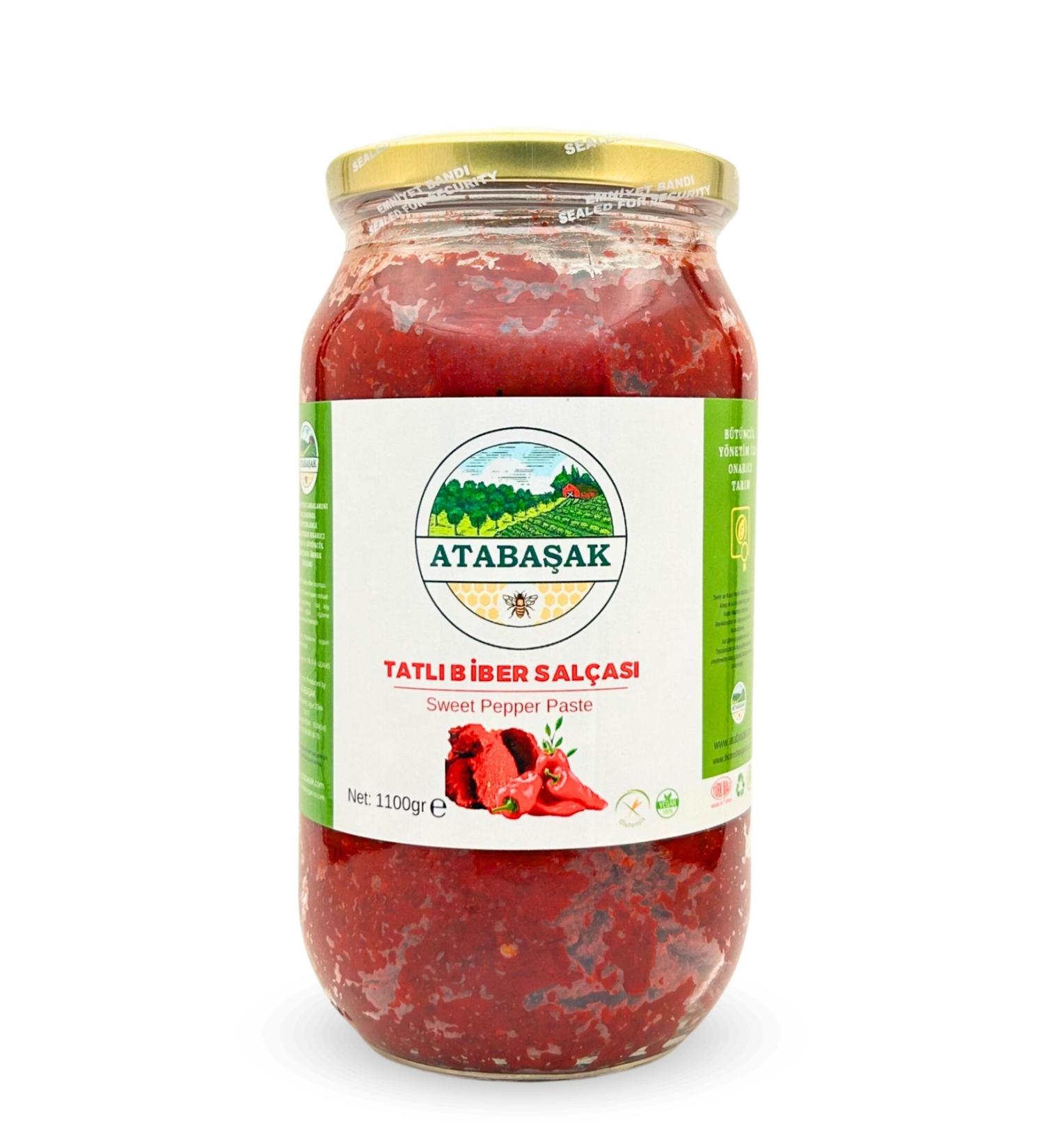 ATABA AK Pure Sun Dried Organic (SWEET) Village Pepper Paste 1100 Gr (Handmade) - Buy Online on GoSupps.com
