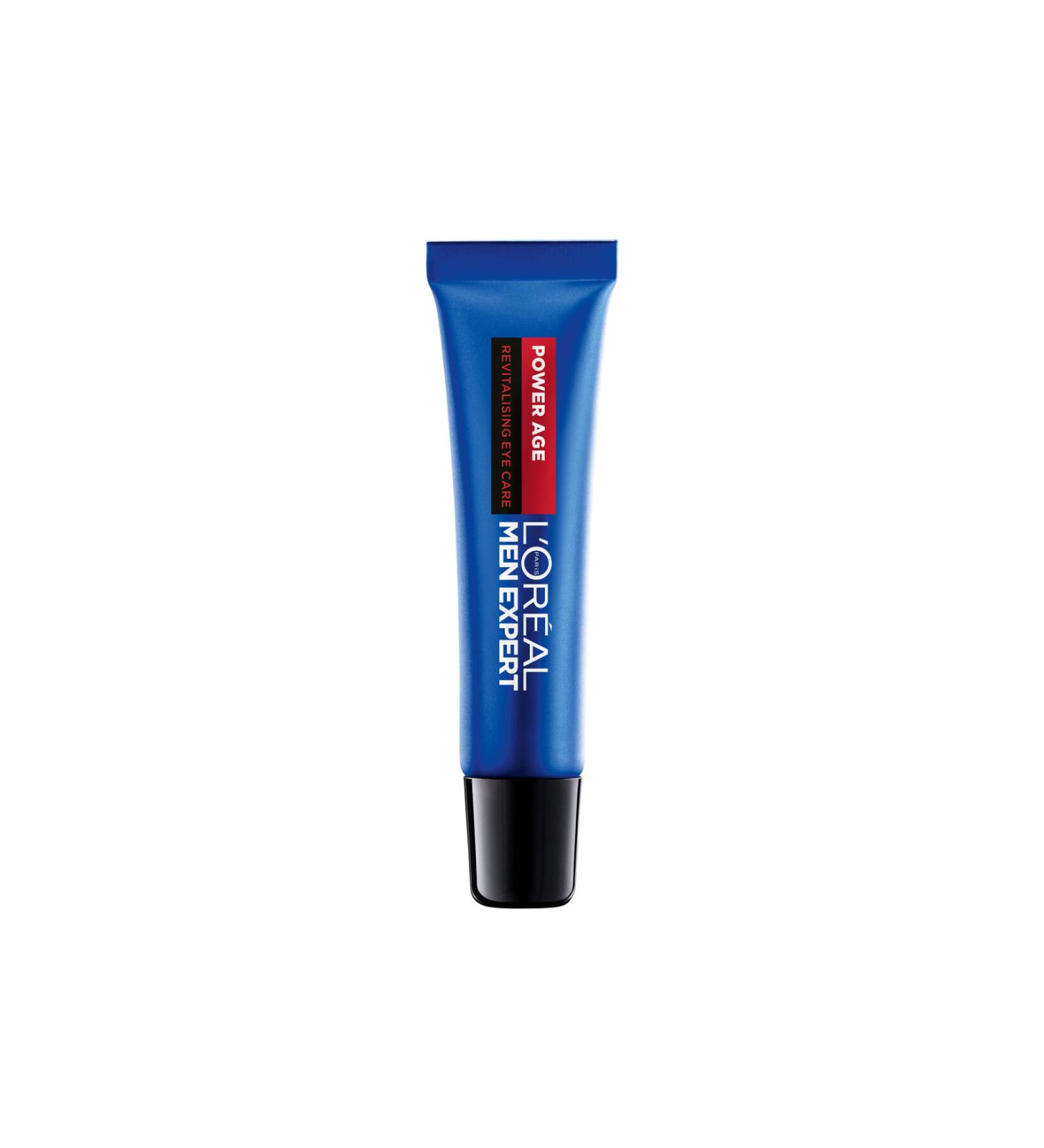 L'Oreal Paris Men Expert Power Anti-Aging Revitalizing Eye Care Cream Roll-on 15ml Hyaluronic Acid - Buy Online on GoSupps.com
