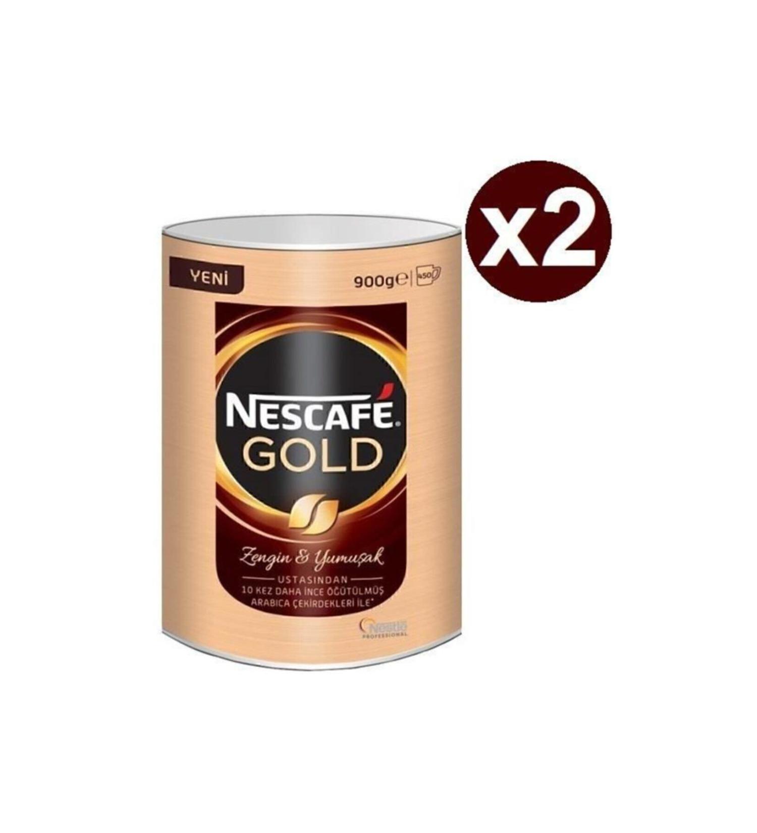 Nescafe Gold Instant Coffee 900 Gr Tin X 2 Pieces