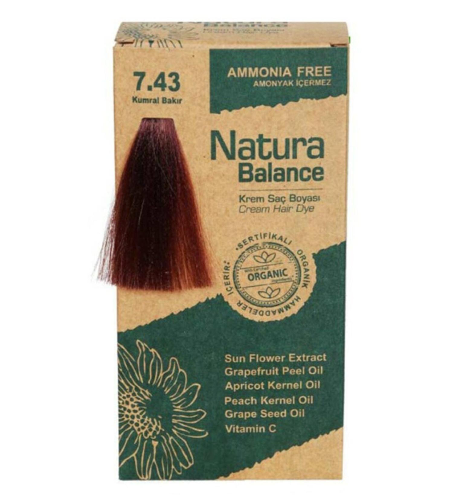 Natura Balance Organic Hair Dye 7.43 Blonde Copper