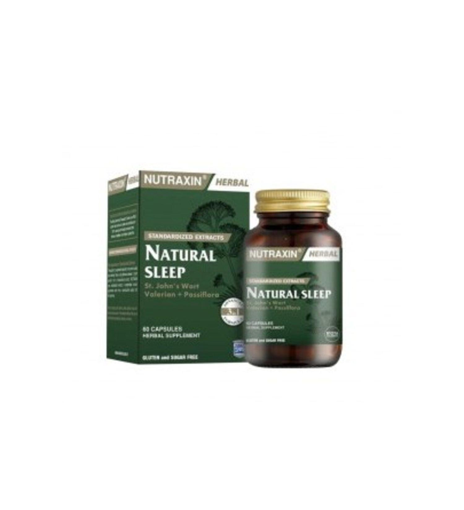 Nutraxin Herbal Natural Sleep 60 Capsules 8697432095586