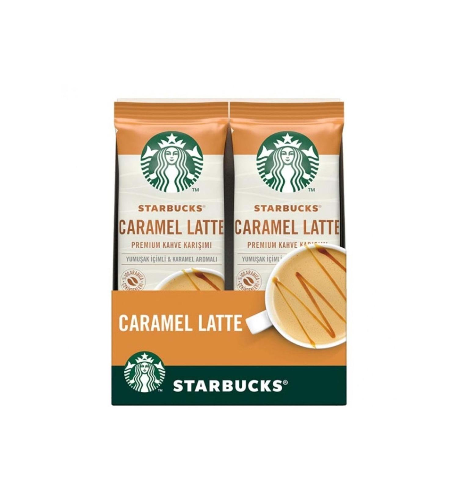 Starbucks Caramel Latte Granulated Coffee Pack of 10