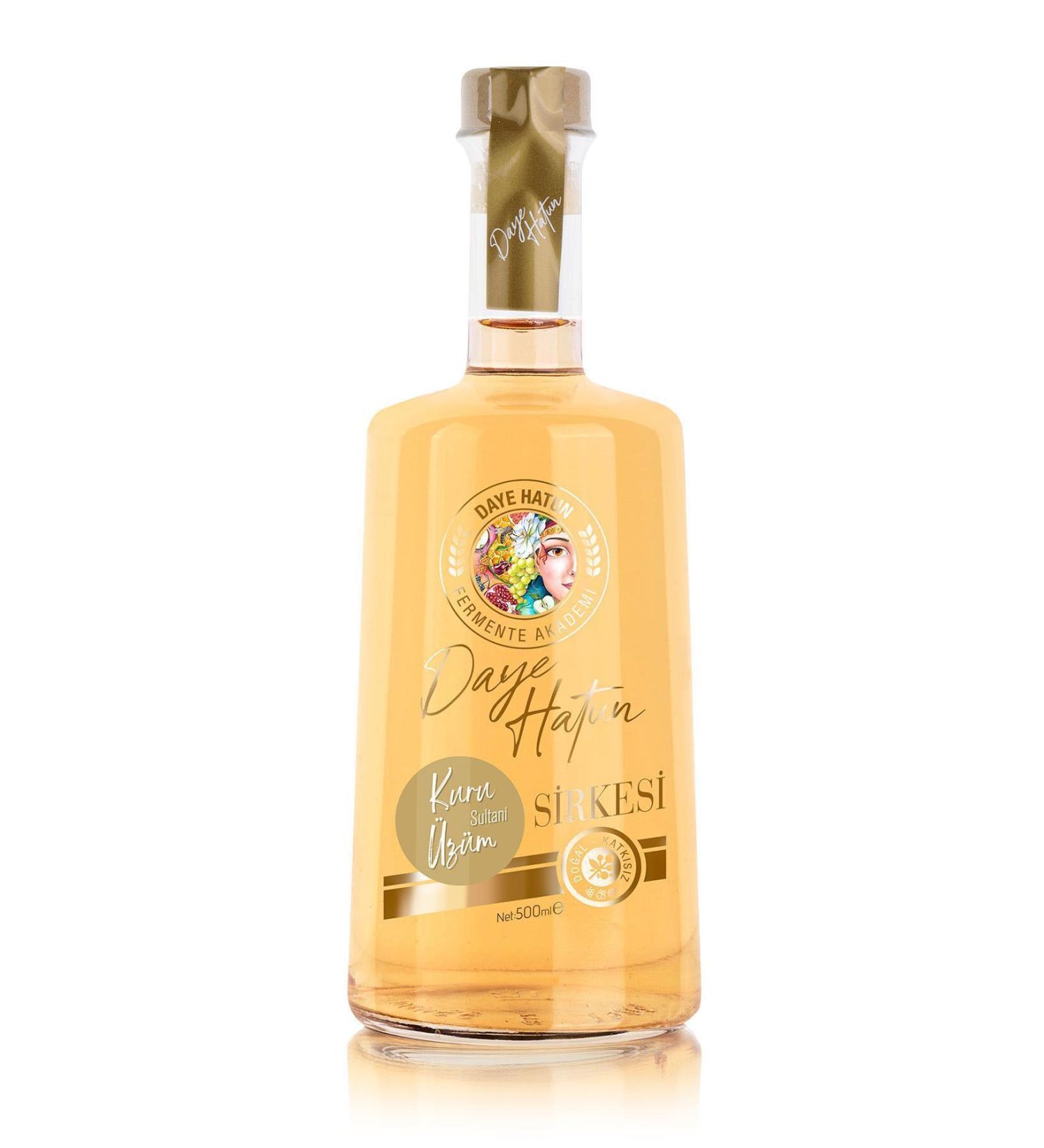 DAYE HATUN Sultana Raisin Vinegar / Sultana Vinegar (Natural Fermented Live Vinegar / Nat. Ferm. / 500 Ml)