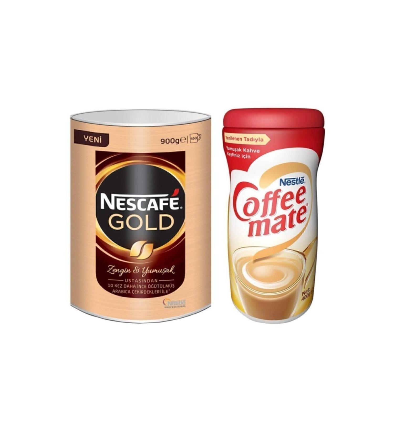 Nescafe Gold Tin Box 900 Gr + Coffee Mate 400 Gr