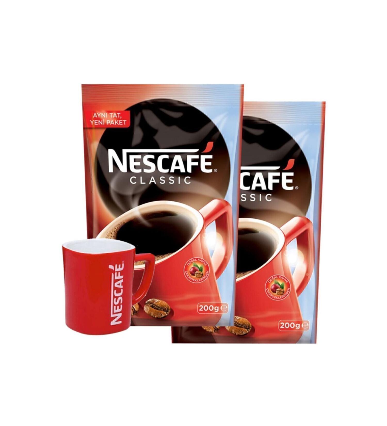 Nescafe Classic Instant Coffee and Cup 200 gr 2 Pieces