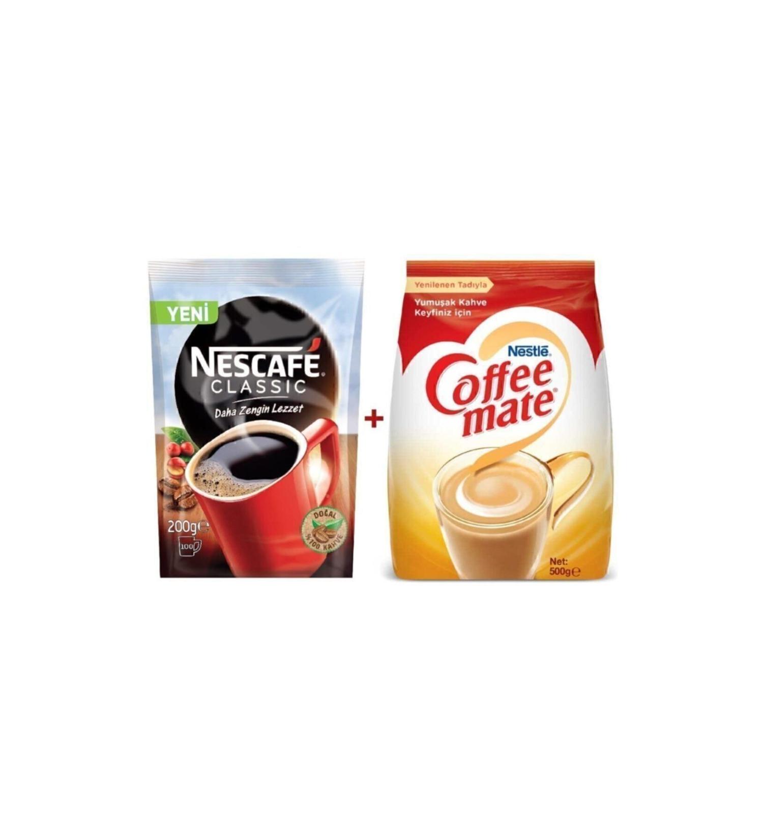 Nescafe Classic Instant Coffee 200 gr + Nestle Coffe Mate 500 gr