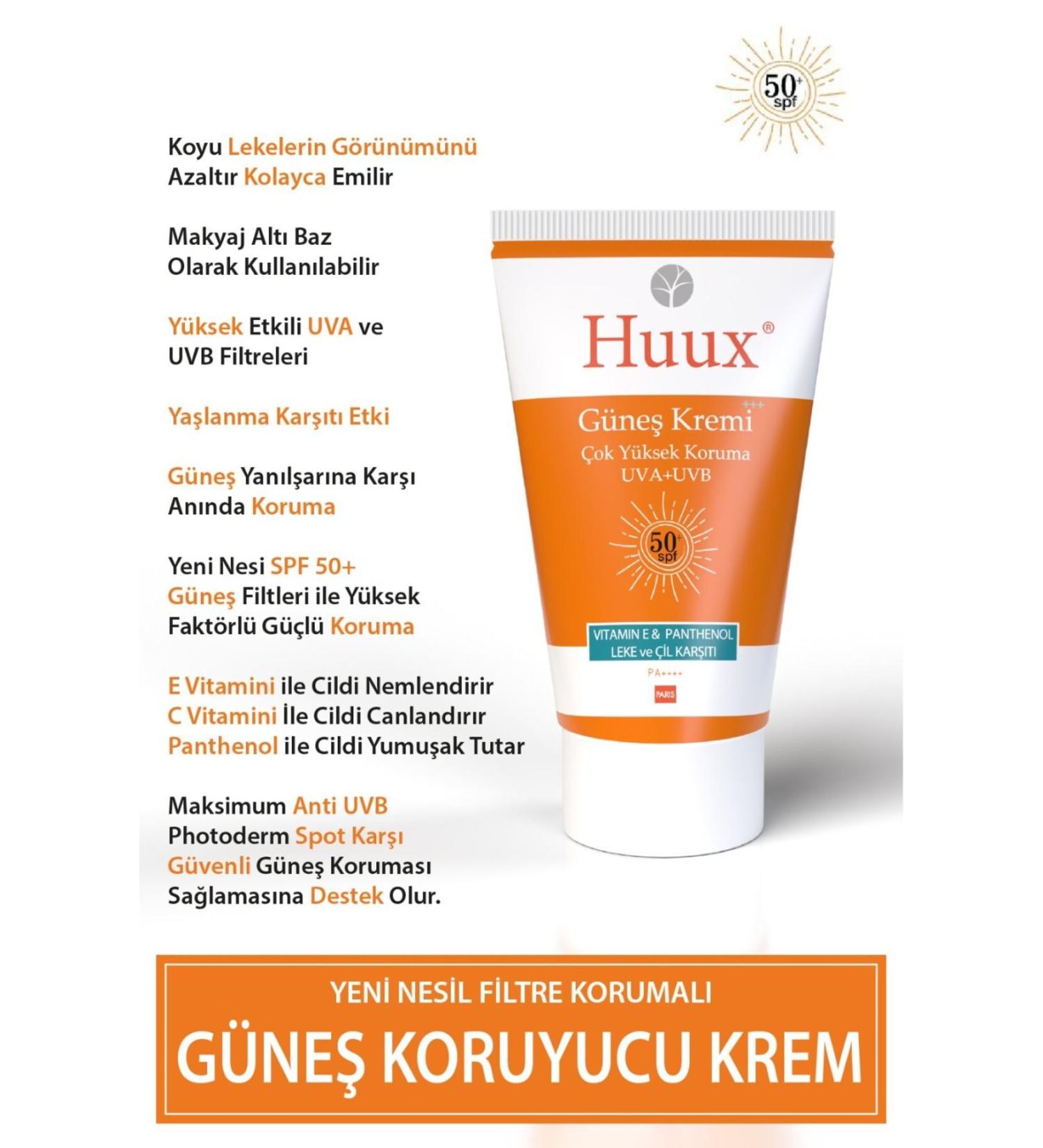 Huux Sun Cream Dark Spot SPF 50+ Factor & High Protection Sun Cream