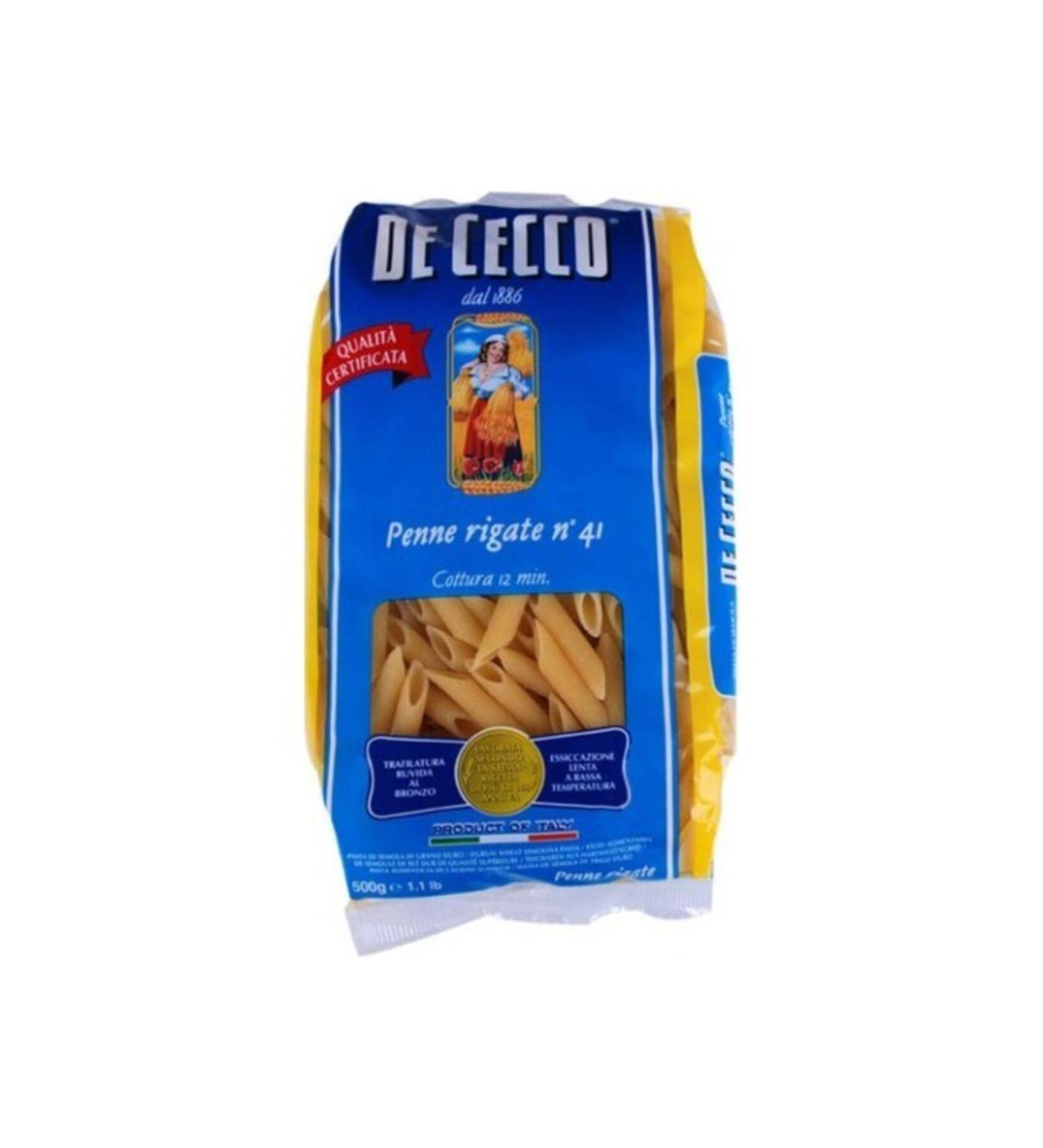 De Cecco Penne Rigate No:41 Pasta 500gr