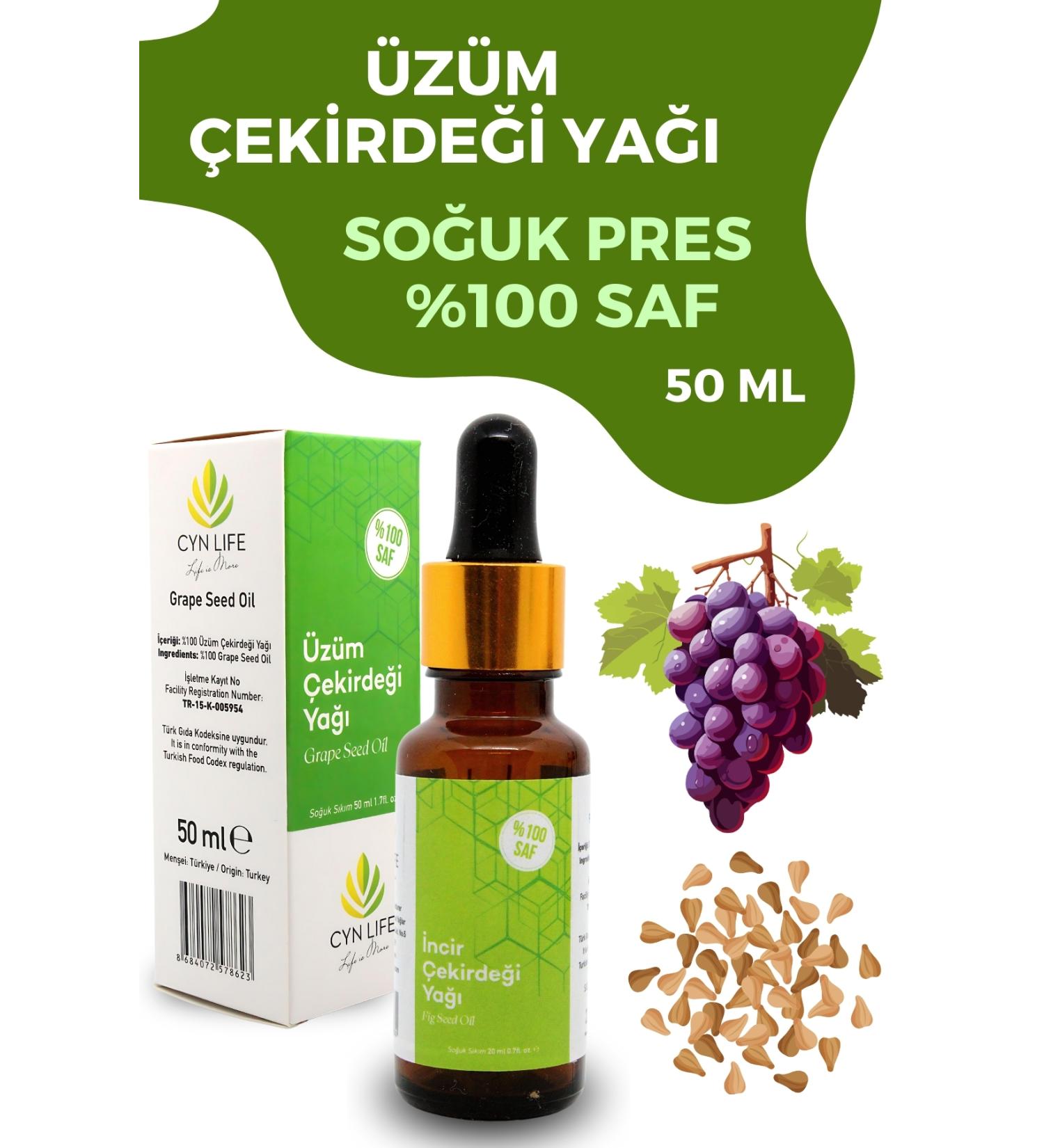 CYN LIFE Grape Seed Oil 50 ml Cold Press 0 Pure
