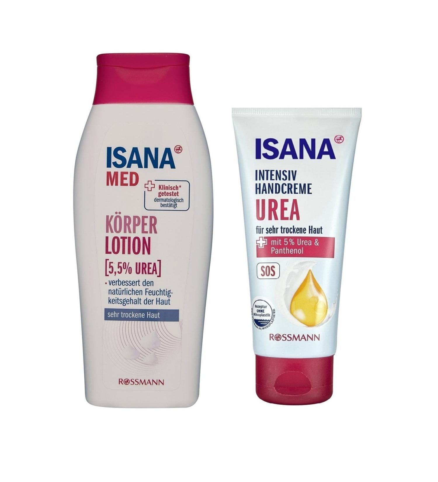 ISANA Urea Body Lotion 250 ml and Hand Cream 100 ml For Dry Skin -