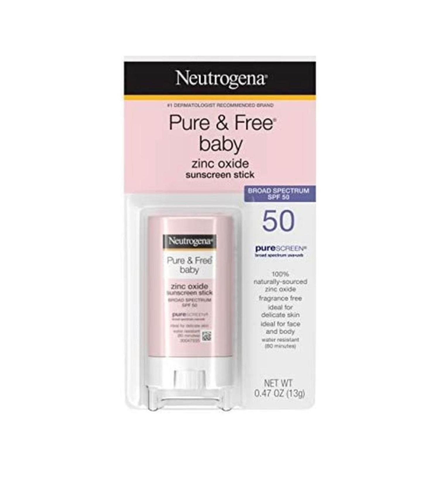 Neutrogena Pure & Free Baby Sunscreen Stick Broad Spectrum Spf 50 13g.