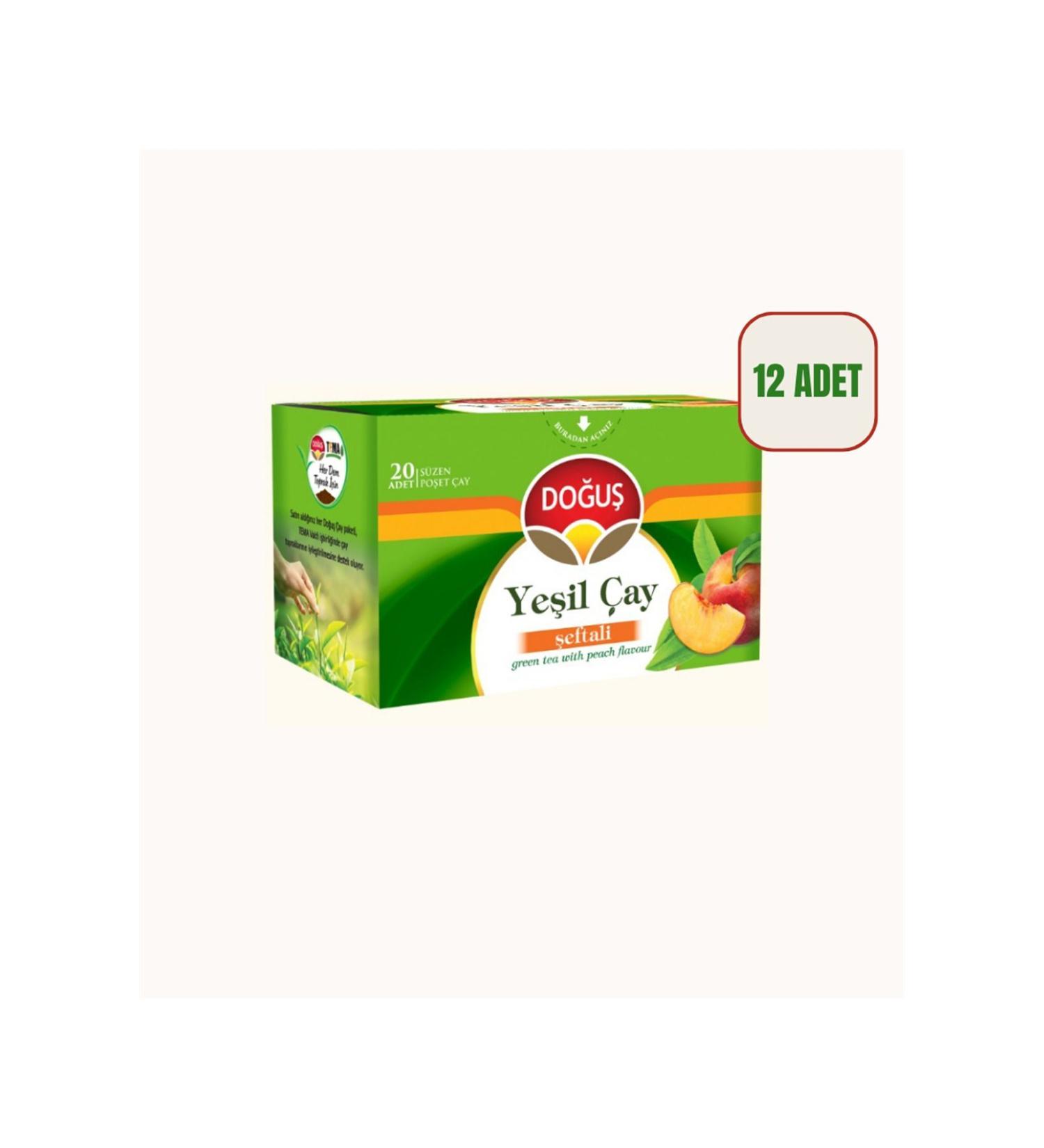 Dogus Green Tea Peach 12 pack