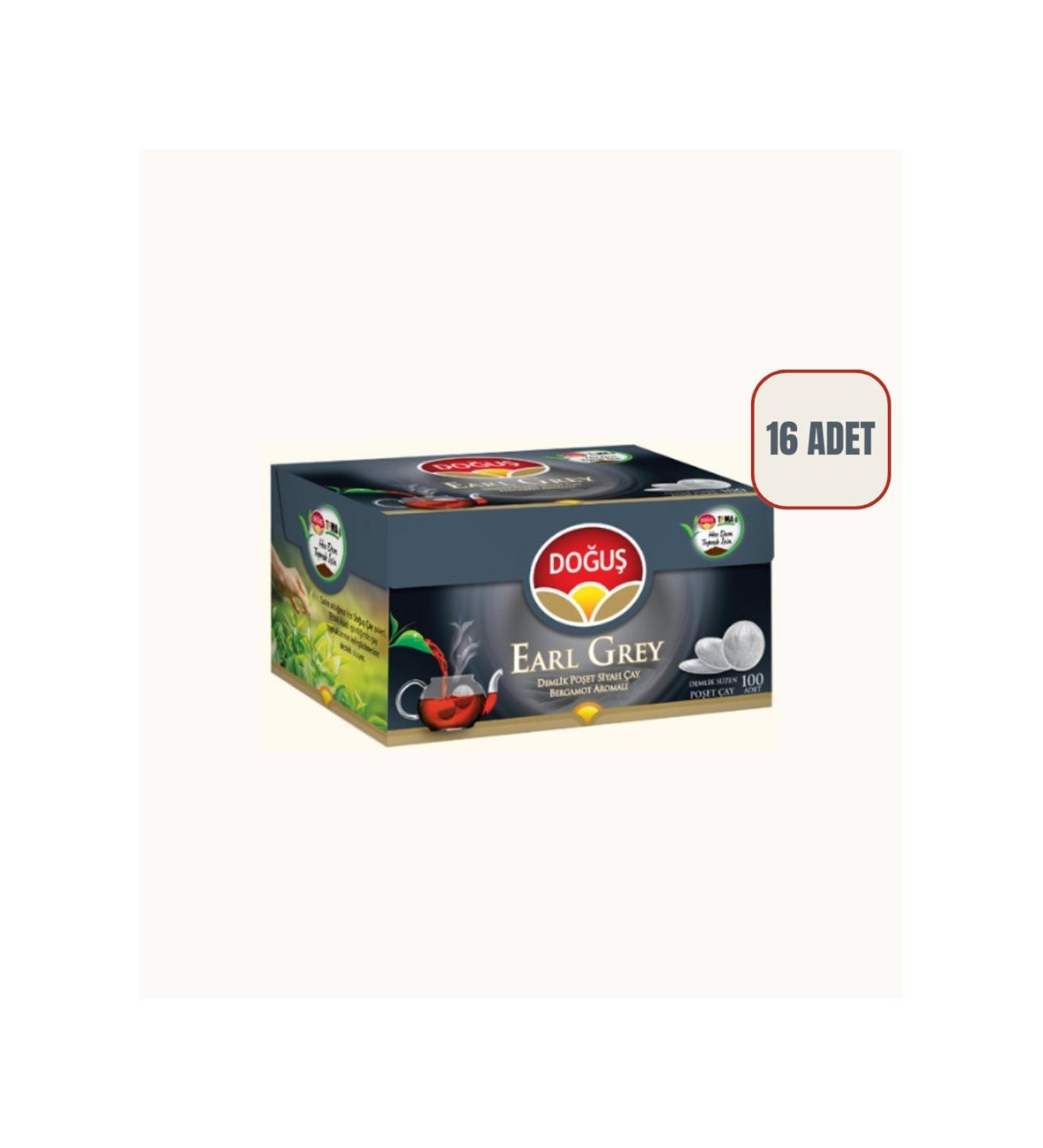 Dogus Earl Grey Teapot Tea Bag (100 Pieces) 16 PIECES