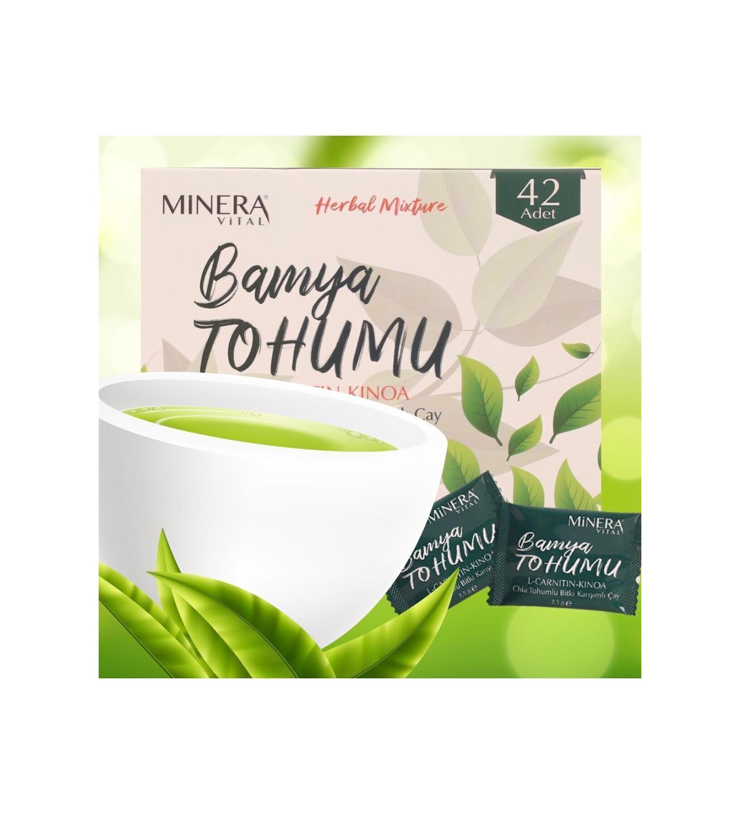 MINERA VITAL Okra Seed Form Tea 42 pieces - Buy Online on GoSupps.com