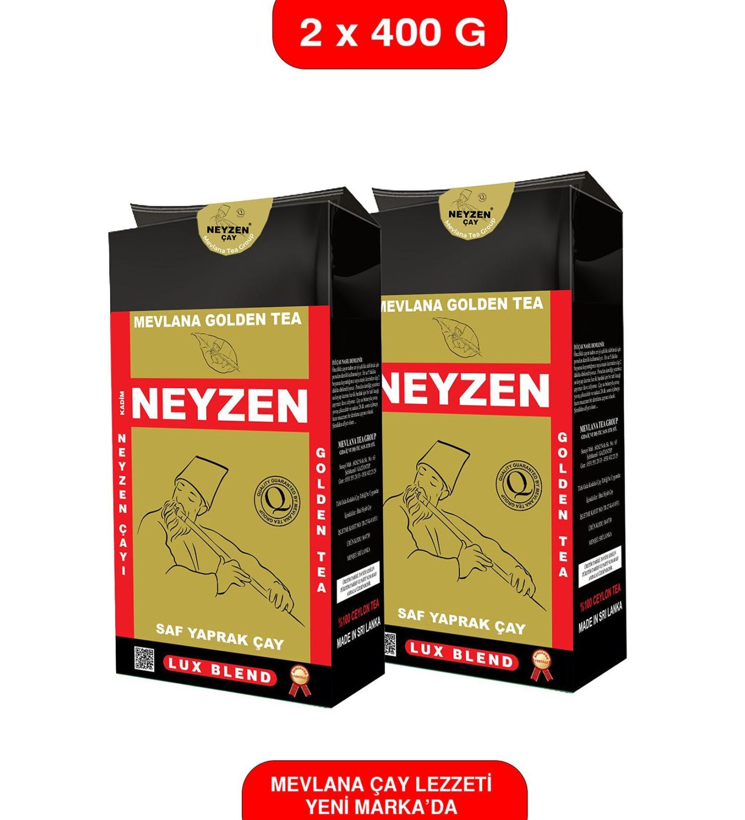 MEVLANA TEA Neyzen Tea 2 X 400 G - Mevlana Tea Group 0 Ceylon Guaranteed Pure Leaf Tea Sri Lanka Legend