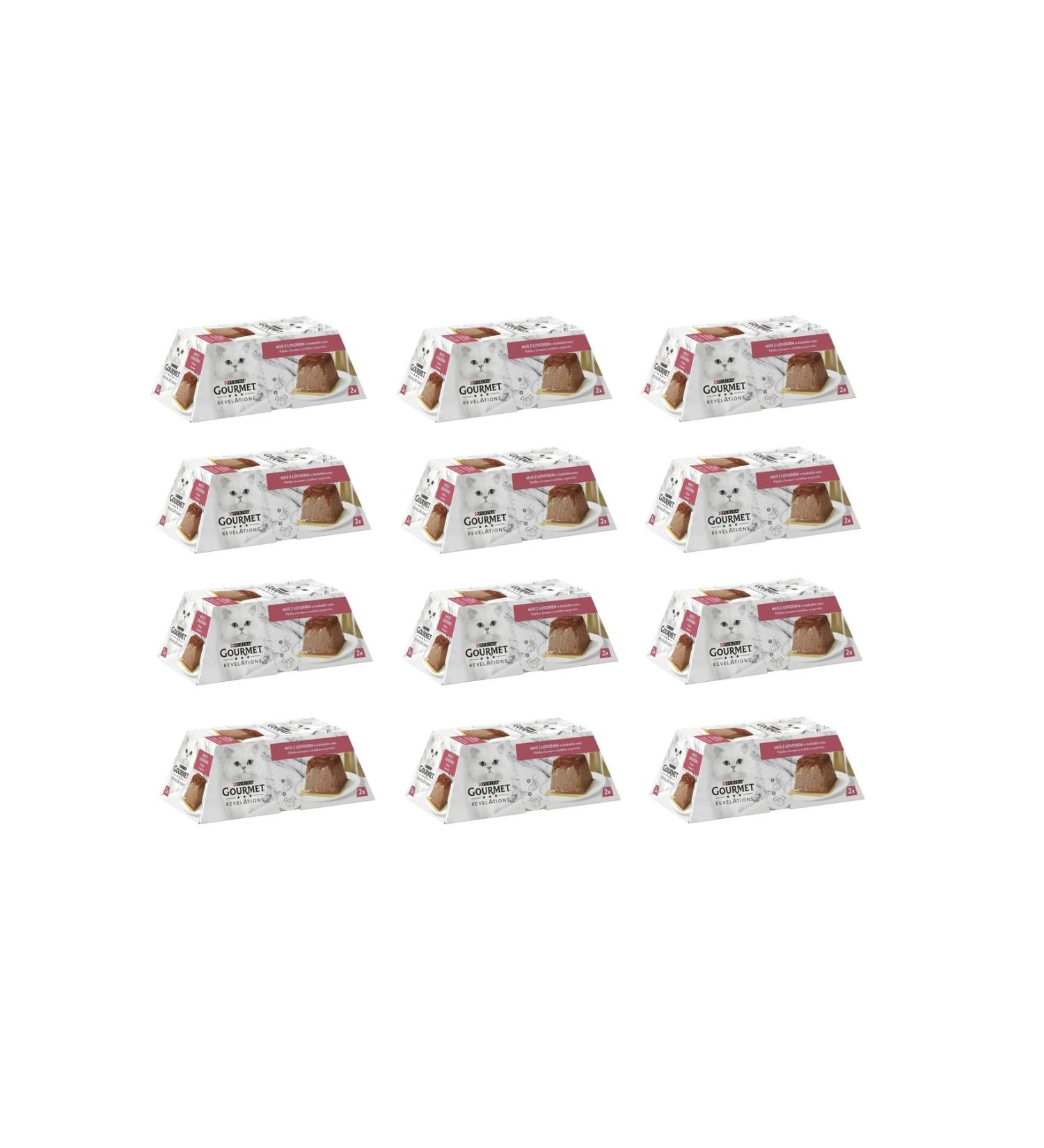 Gourmet Revelations Mousse Salmon Cat Canned Food 2 X 57 Gr. 12 Piece Package