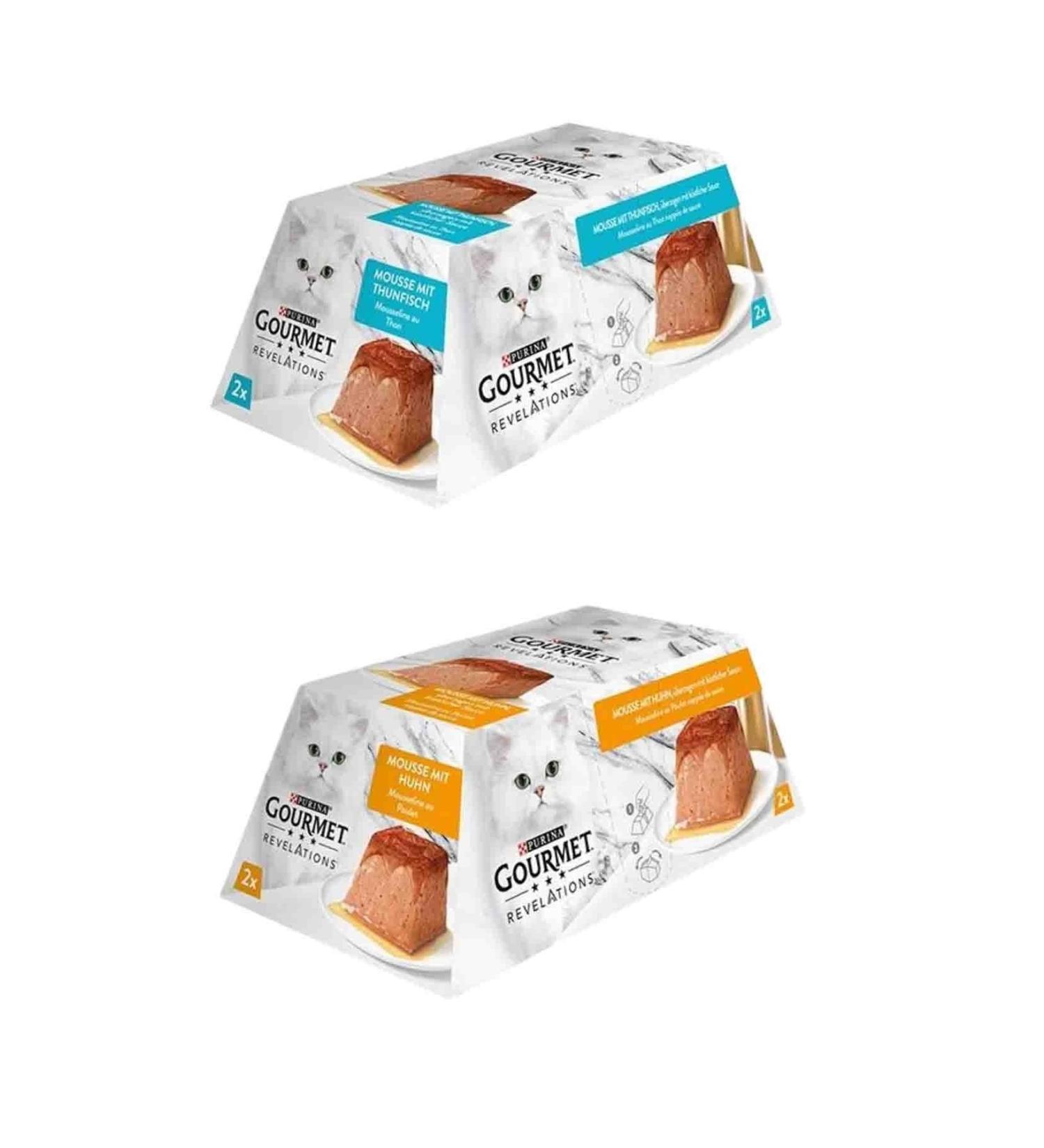 Gourmet Revelations Mousse 2 Types Cat Canned Food 2 X 57 Gr. 2 Pack