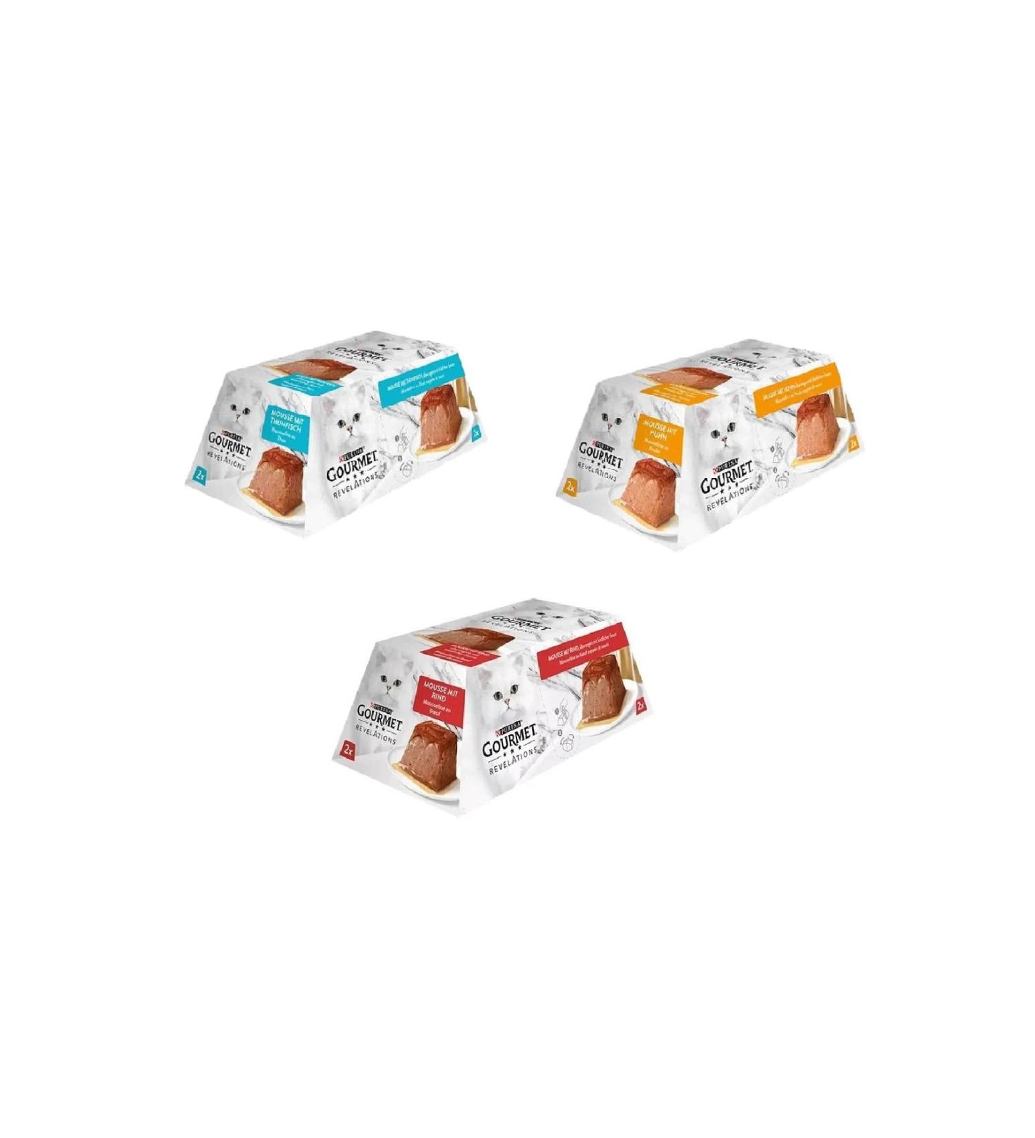 Gourmet Revelations Mousse 3 Types Canned Cat Food 2 X 57 Gr. 3 Pack