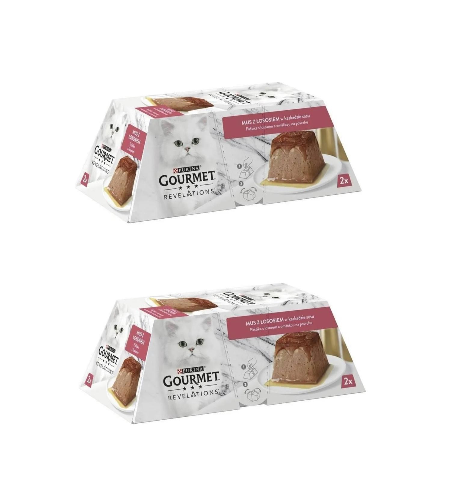 Gourmet Revelations Mousse Salmon Cat Canned Food 2 X 57 Gr. 2 Pack