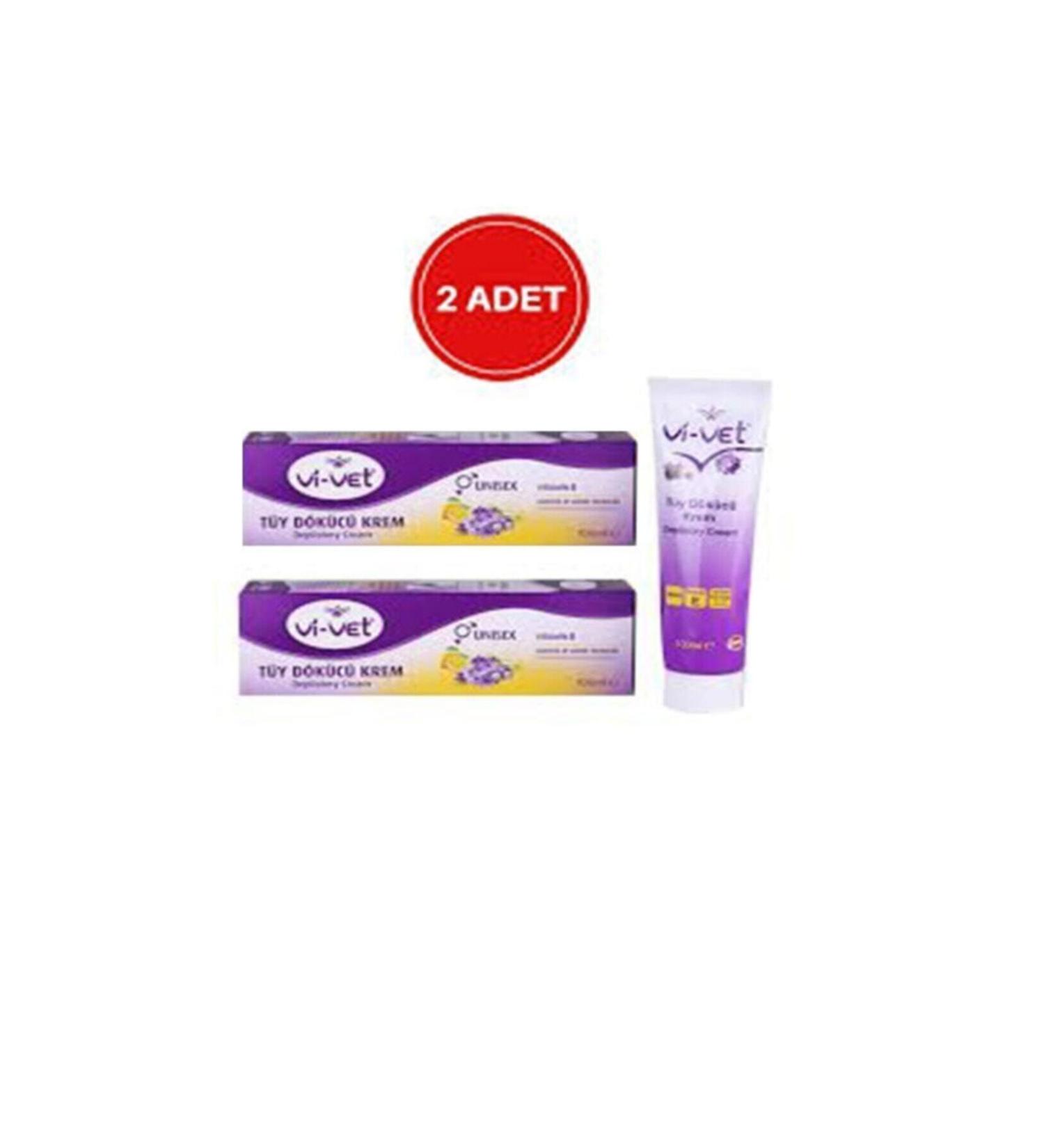 Vi vet Vivet Hair Removal Cream 100 ml Depilatory Cream Unisex Vitamin E 2 Pieces