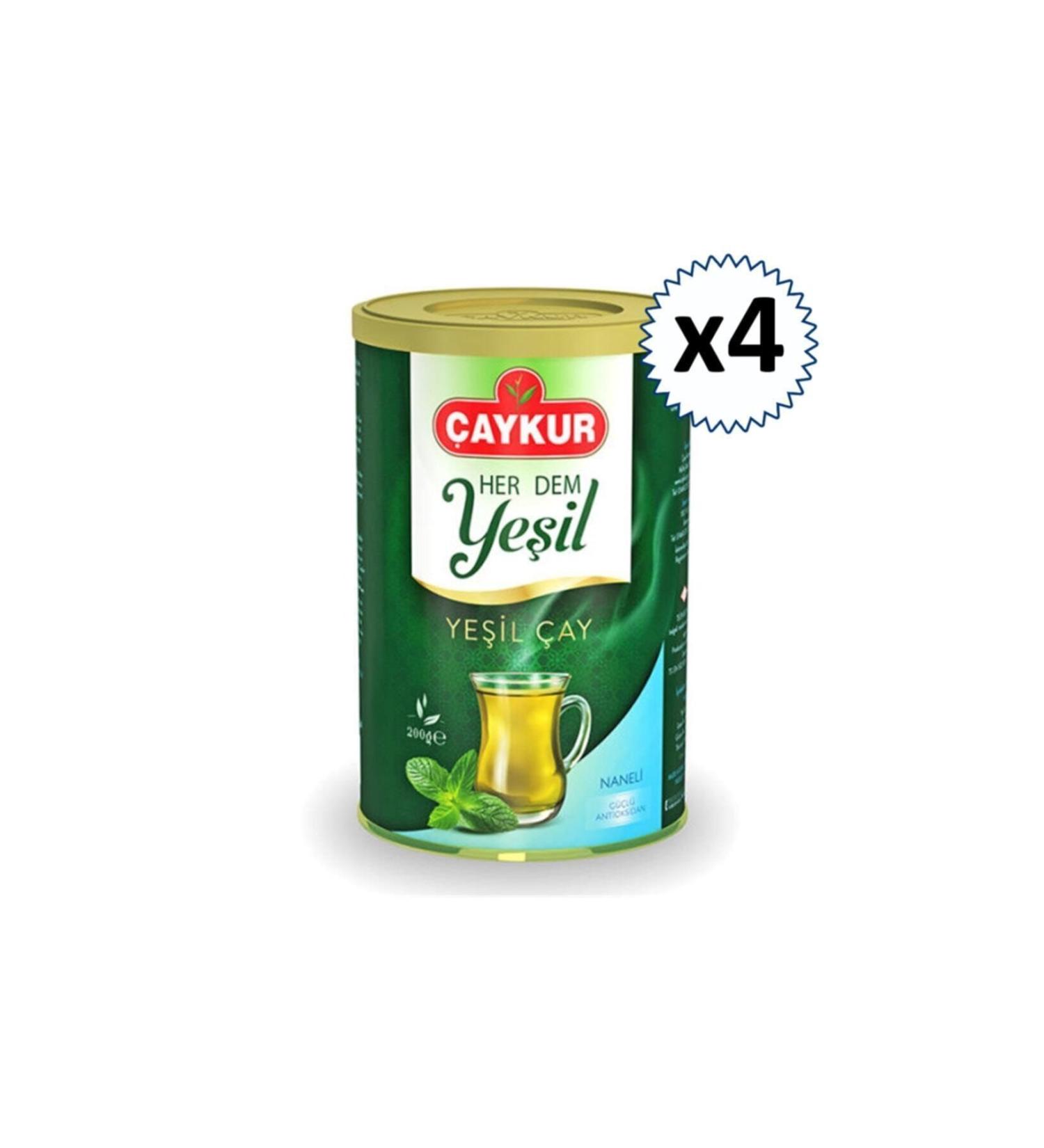 aykur Leaf Green Tea Mint Everdem 200 Gr 4 Pieces