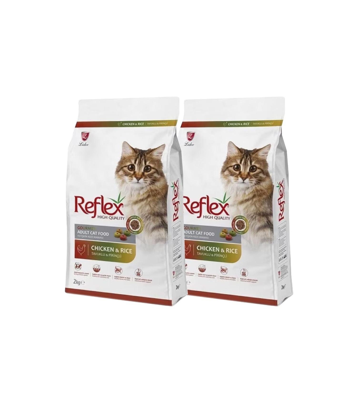 Reflex Multi Color Chicken Adult Cat Food 2 kg 2 Pieces