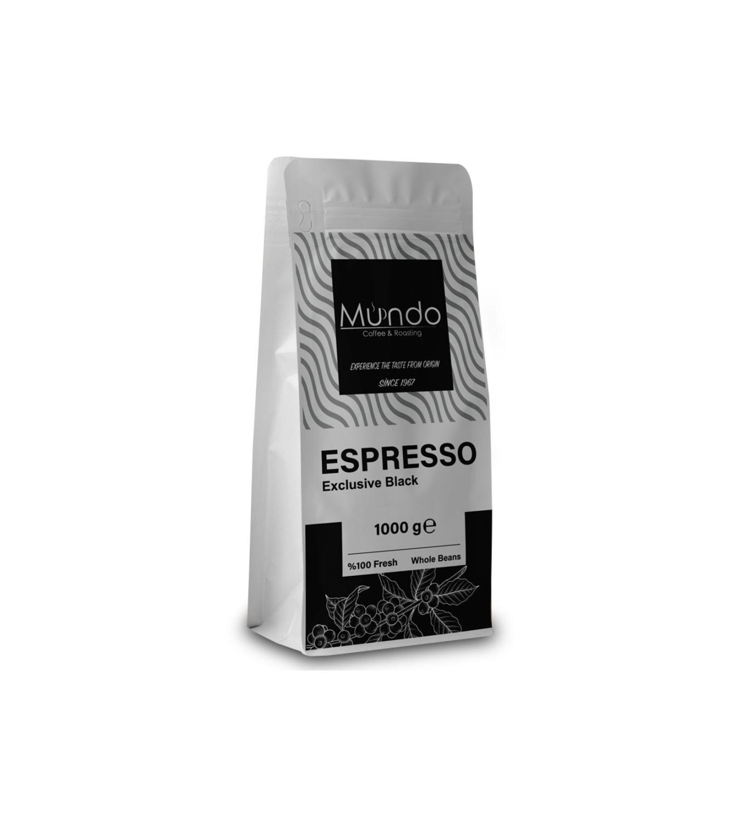 Mundo Coffee Exclusive Black Espresso Bean Coffee 1000 Gr