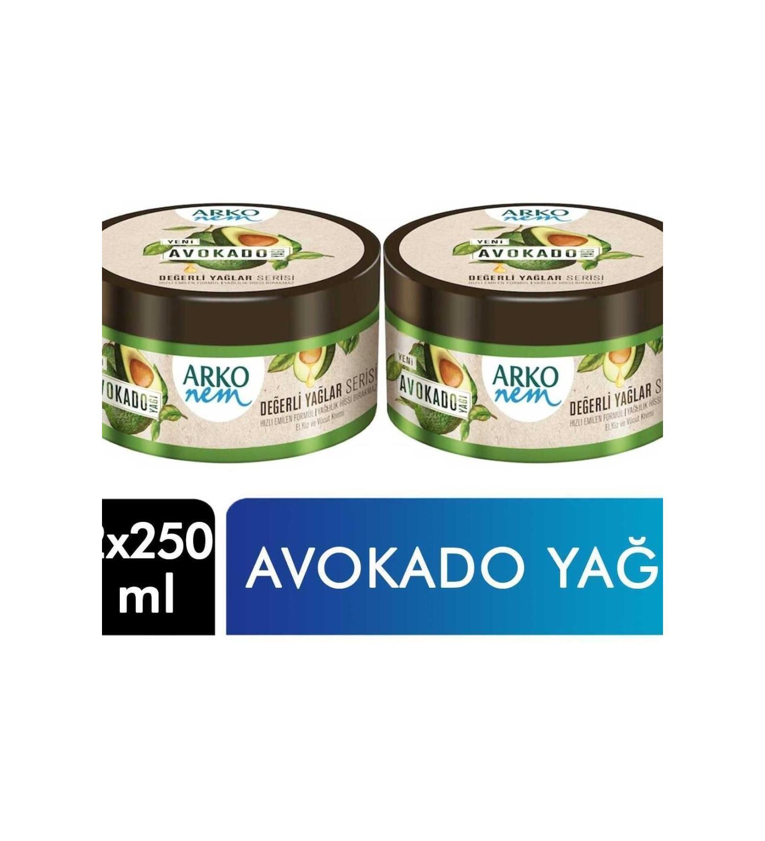 Arko Brand: Moisture Cream 2x250 Ml Avocado Oil 8690506498863 Category: Face Cream