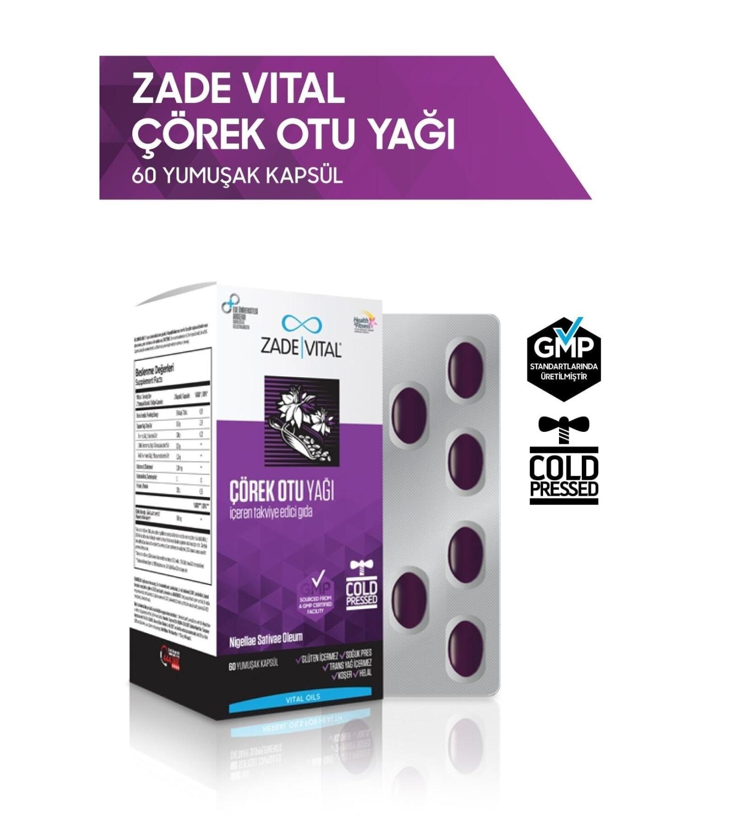 Zade Vital Black Cumin Oil Blister 60 Capsules