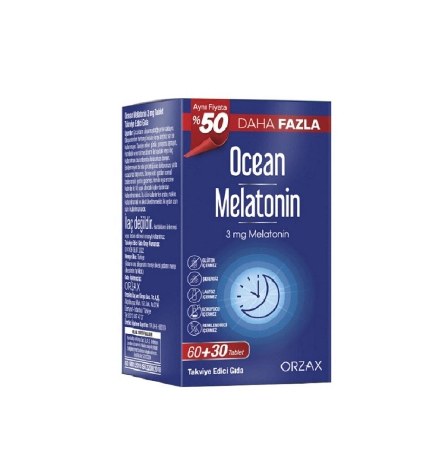 Ocean Melatonin 3 Mg 90 Tablets